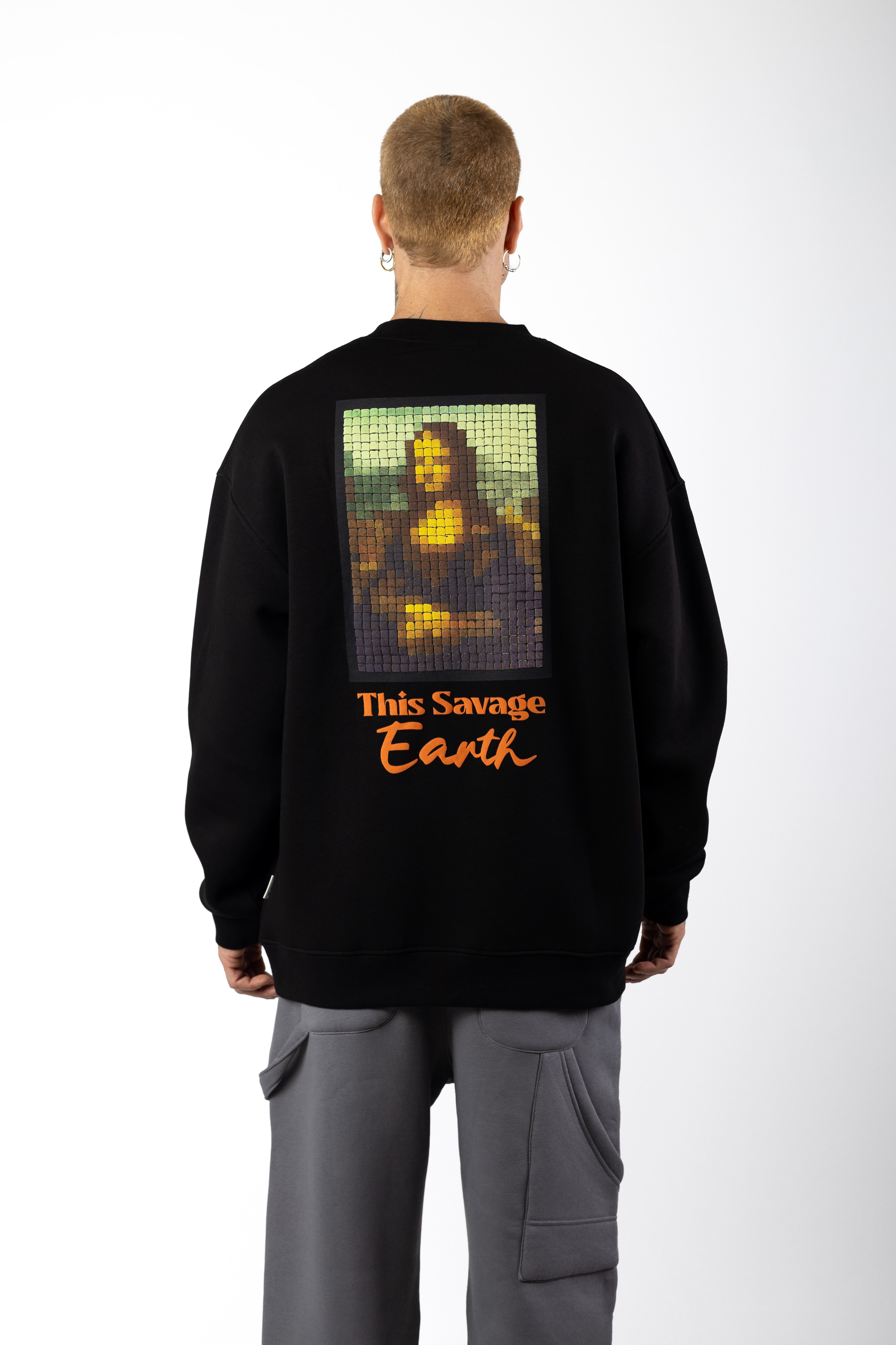 SAW/Mona Lisa Baskılı Oversized Sweatshirt 1033