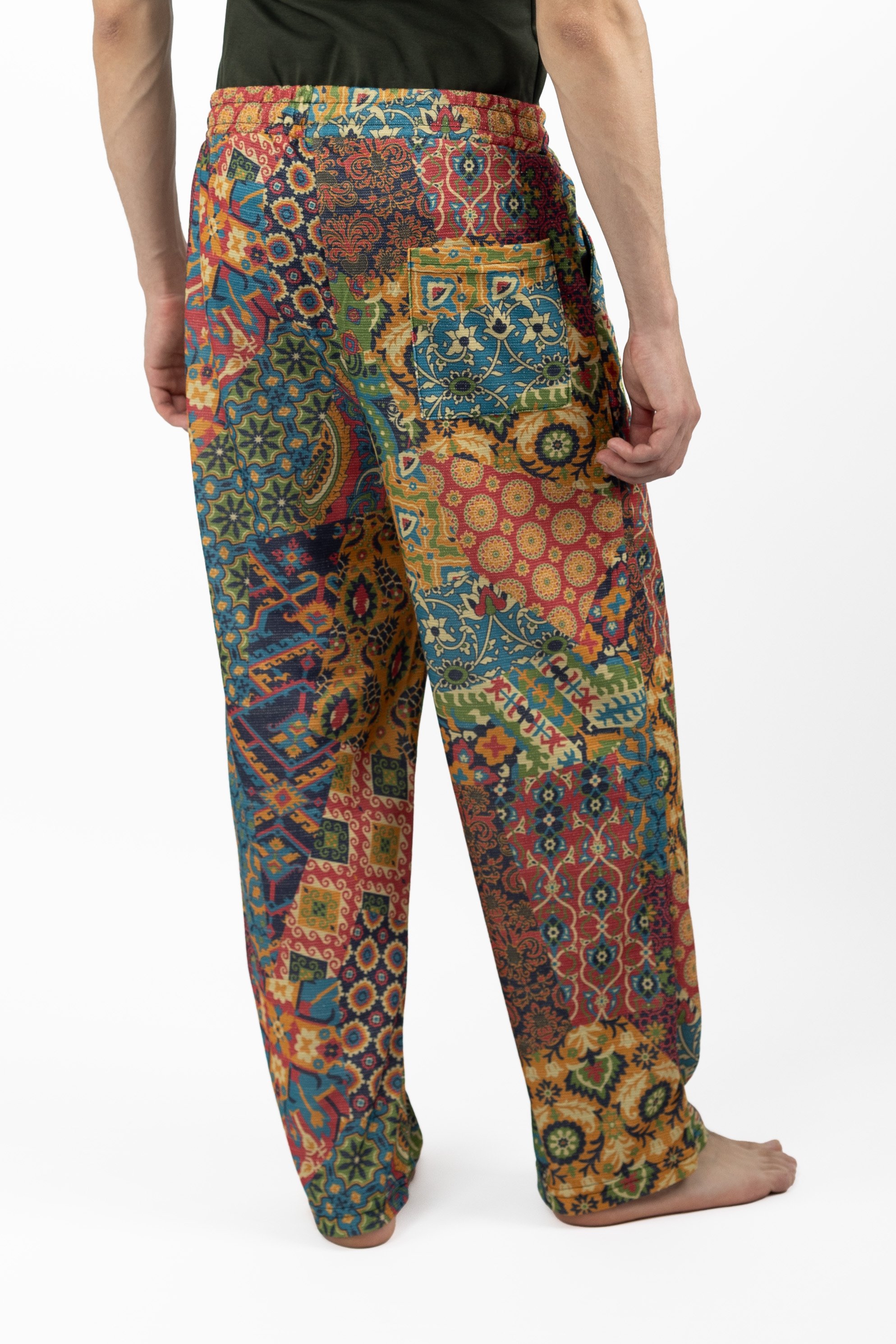 Etnik Desenli Bol Pantolon 1404