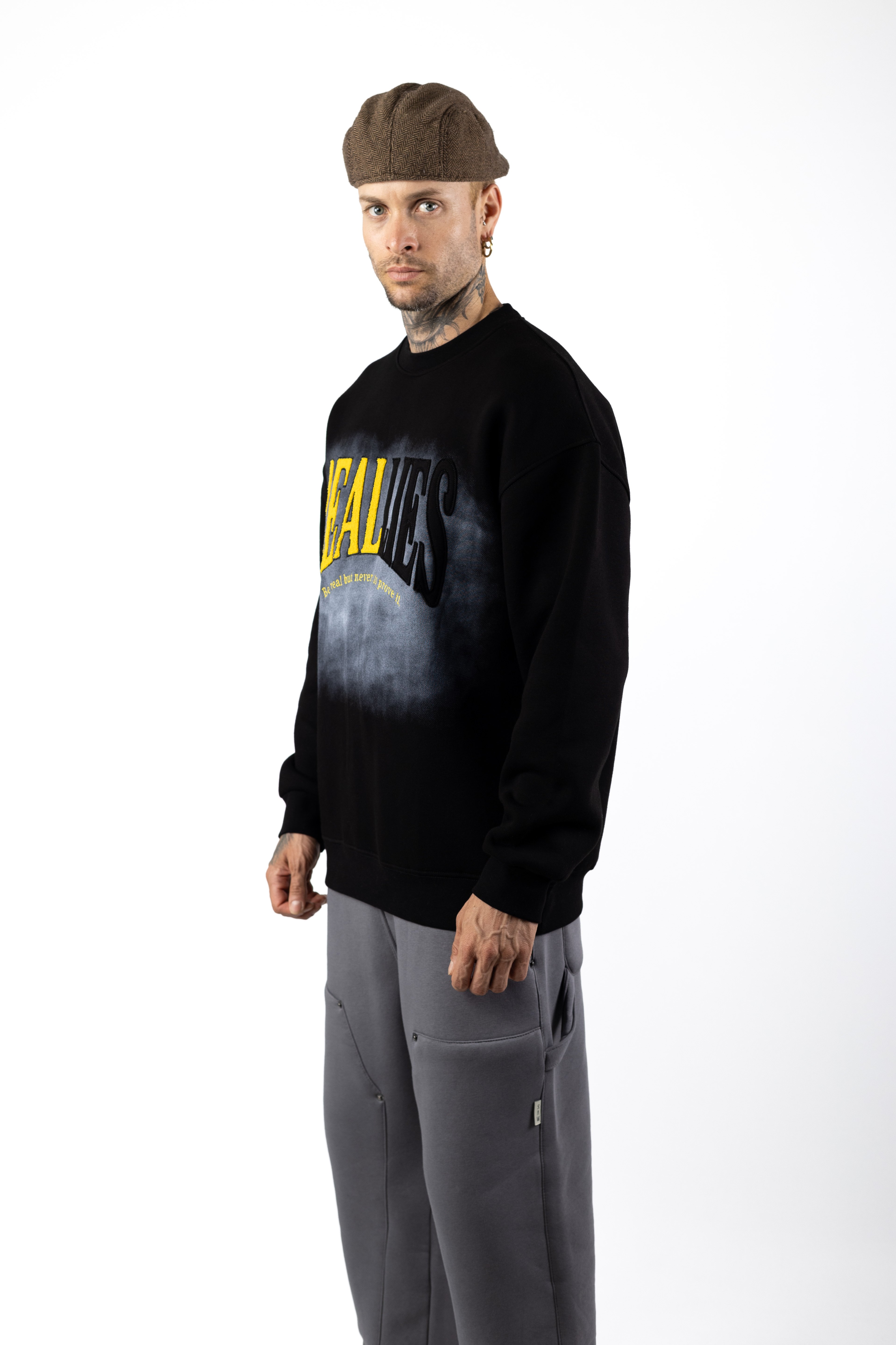 SAW/Reallies Nakış İşlemeli Oversized Sweatshirt 1035