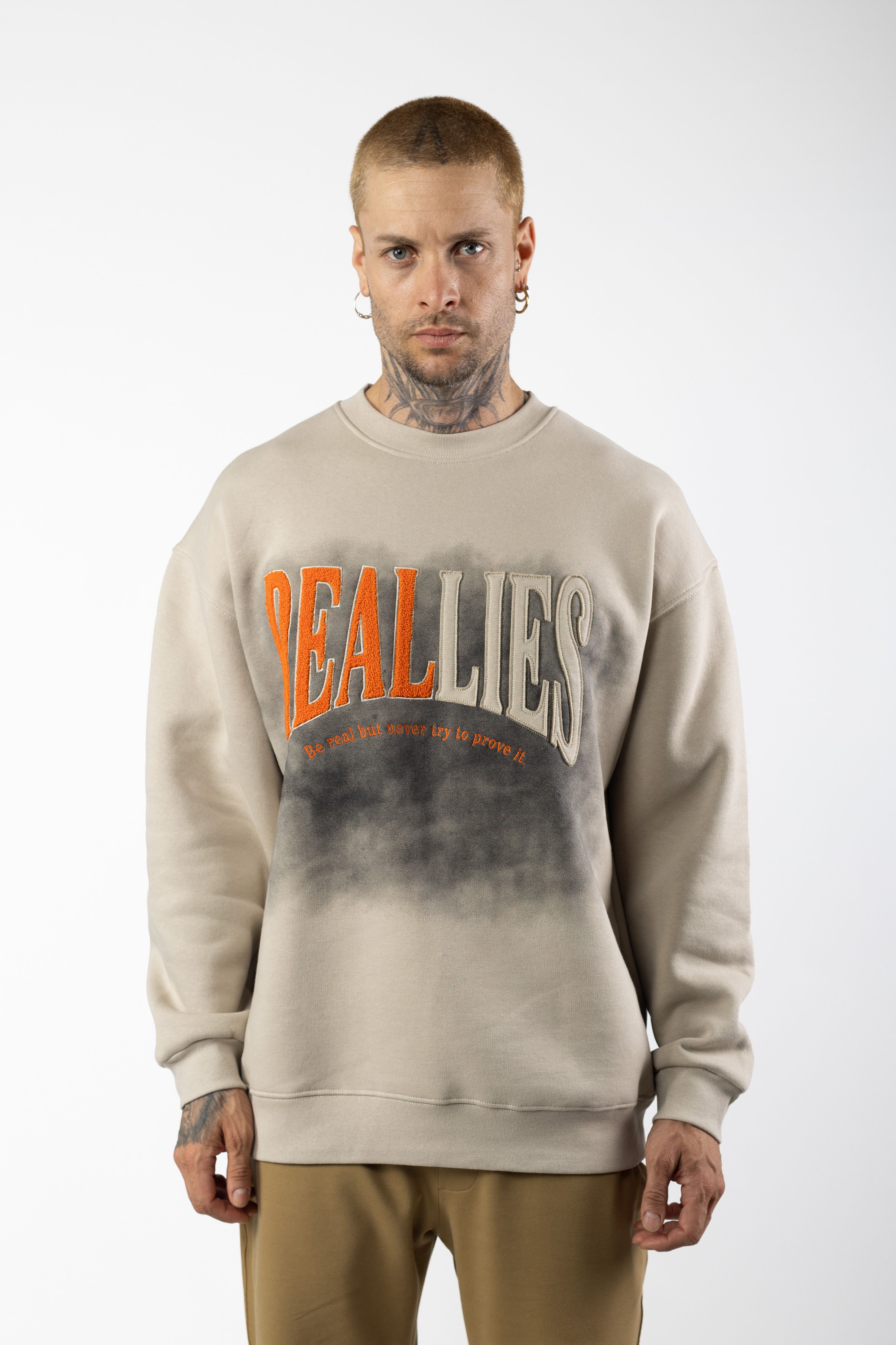 SAW/Reallies Nakış İşlemeli Oversized Sweatshirt 1035