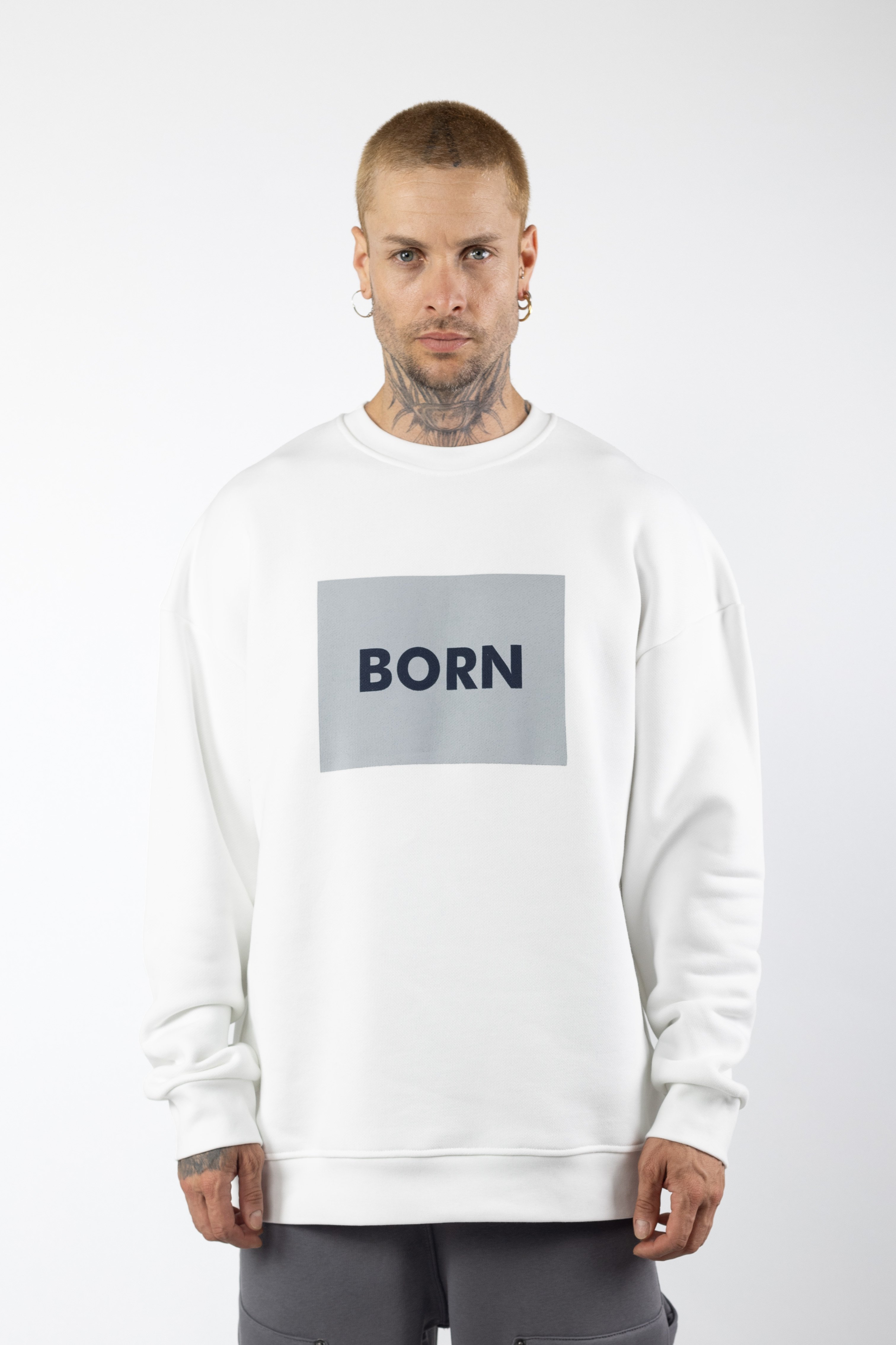 Born Baskılı Oversized Sweatshirt 1014