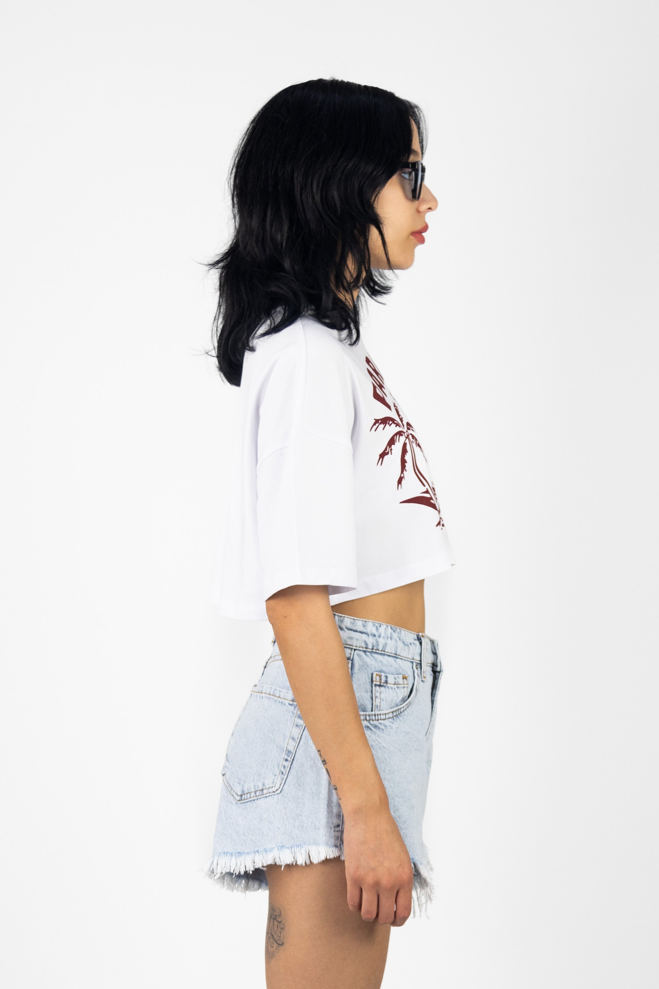 Baskılı Crop T-Shirt