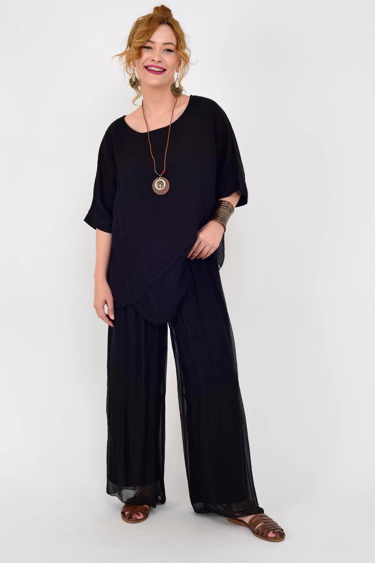 İPEK PANTOLON - SİYAH