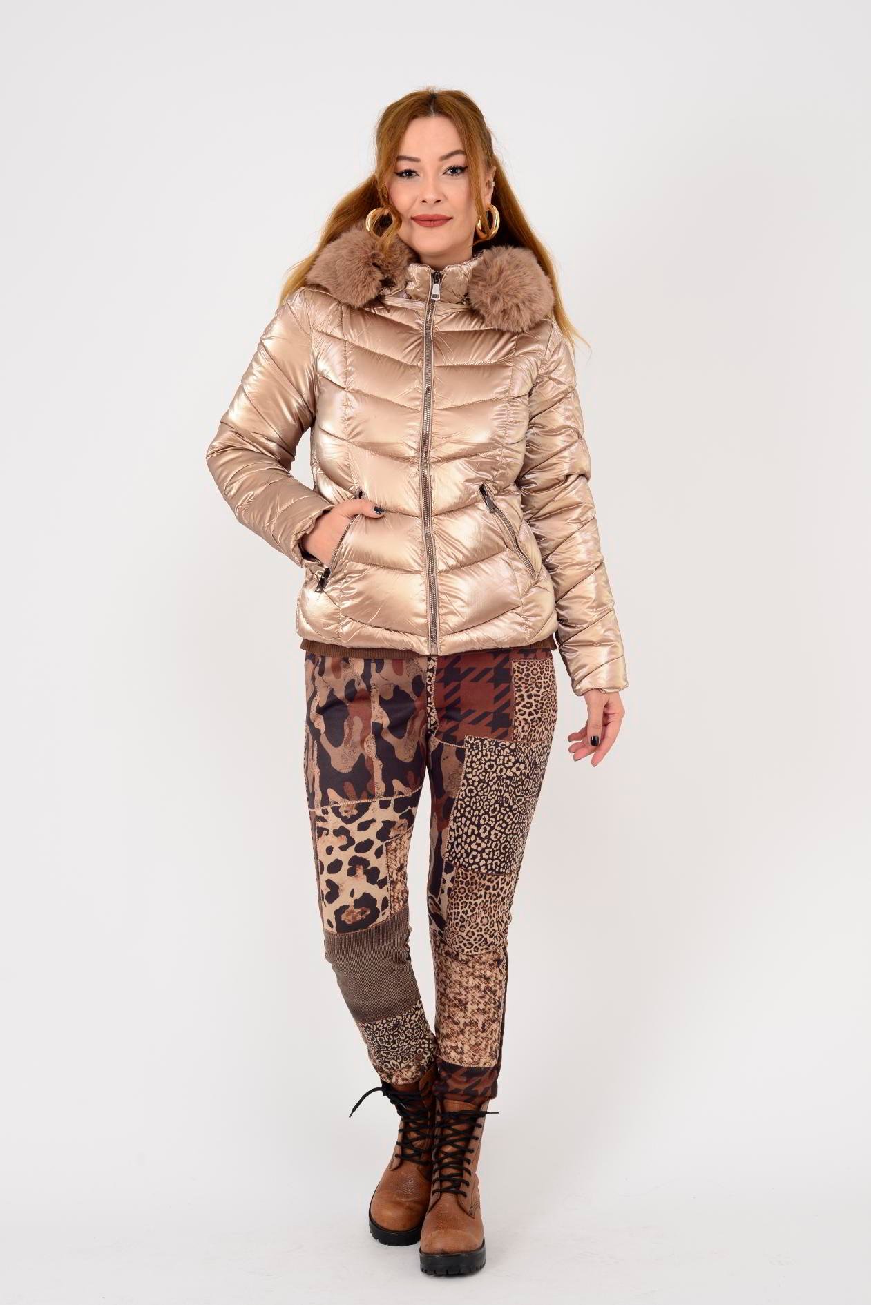 KÜRK DETAYLI KAPİTONE MONT - VİZON