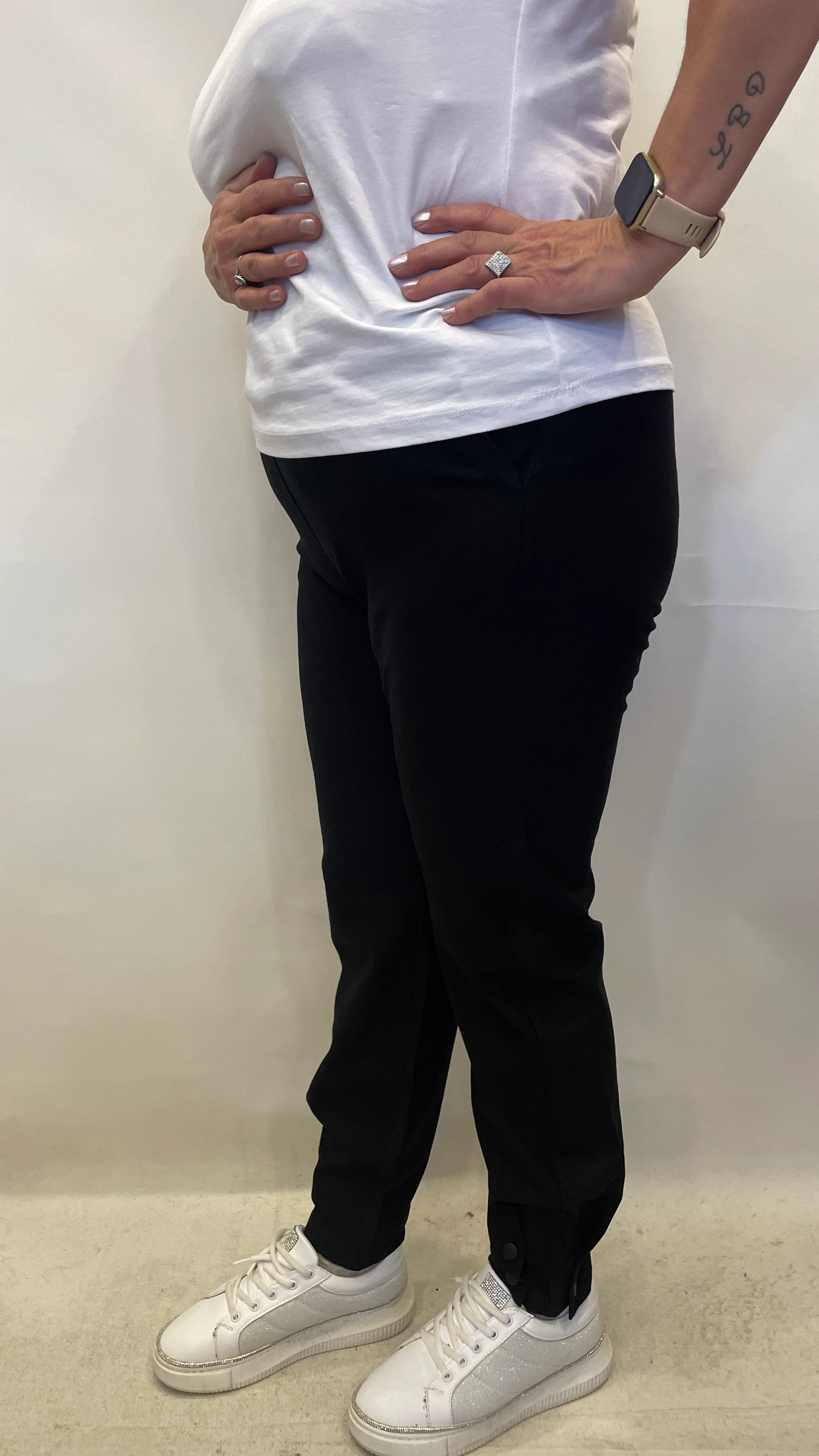 BÜYÜK BEDEN BELİ LASTİKLİ PAÇA DETAYLI PANTOLON