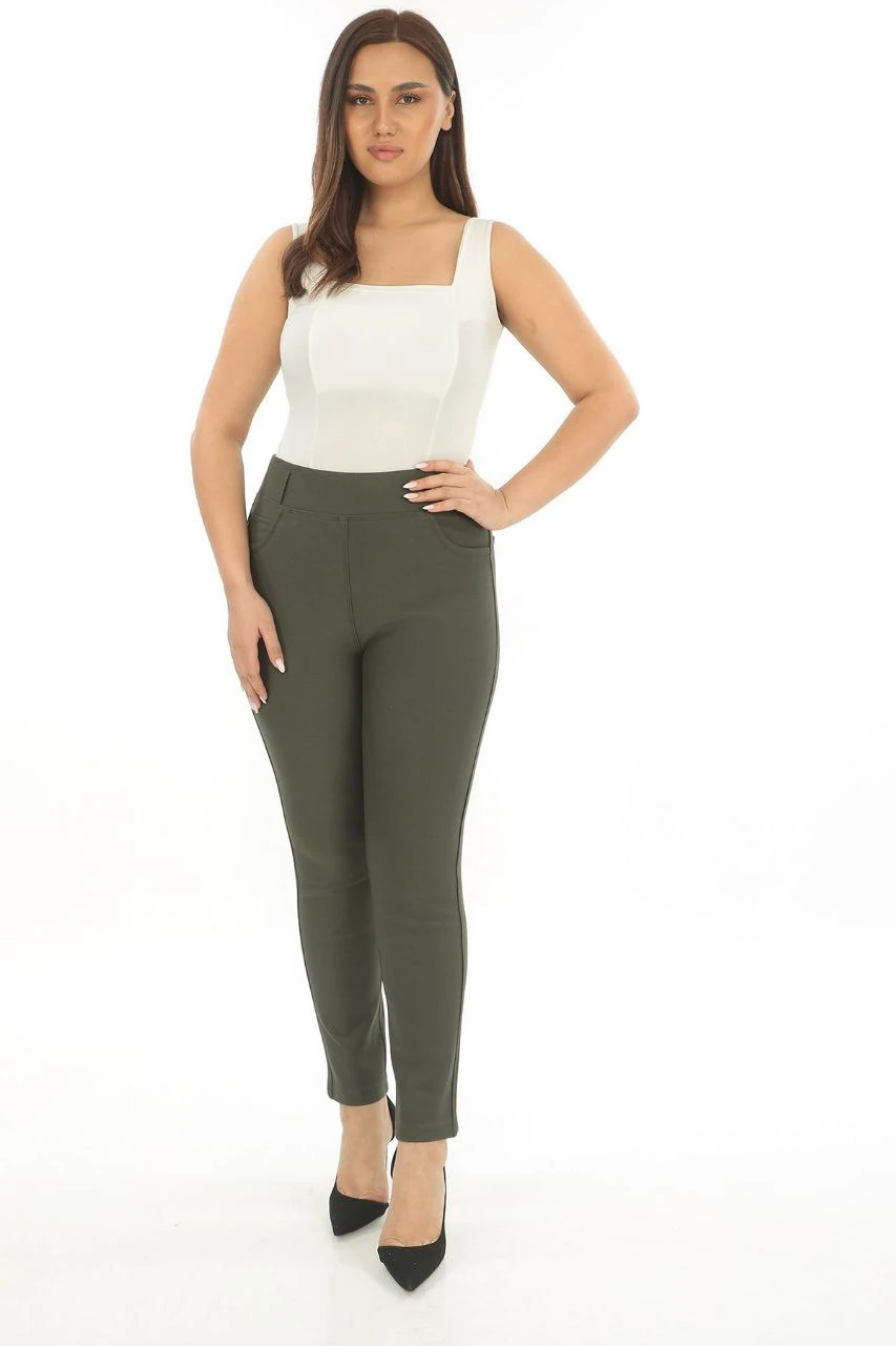 BÜYÜK BEDEN TOPARLAYICI  PANTOLON - HAKİ