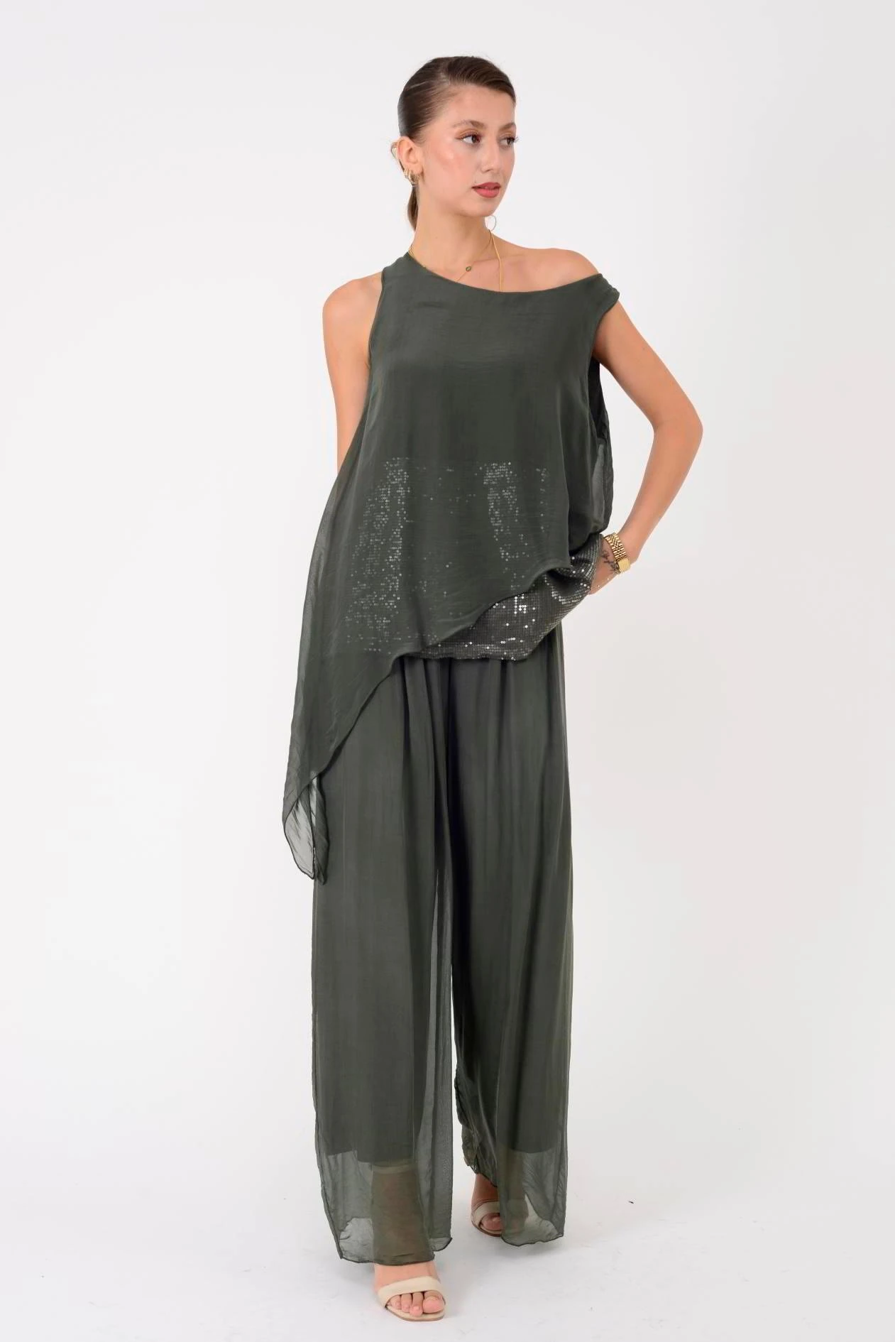 İPEK PANTOLON - HAKİ