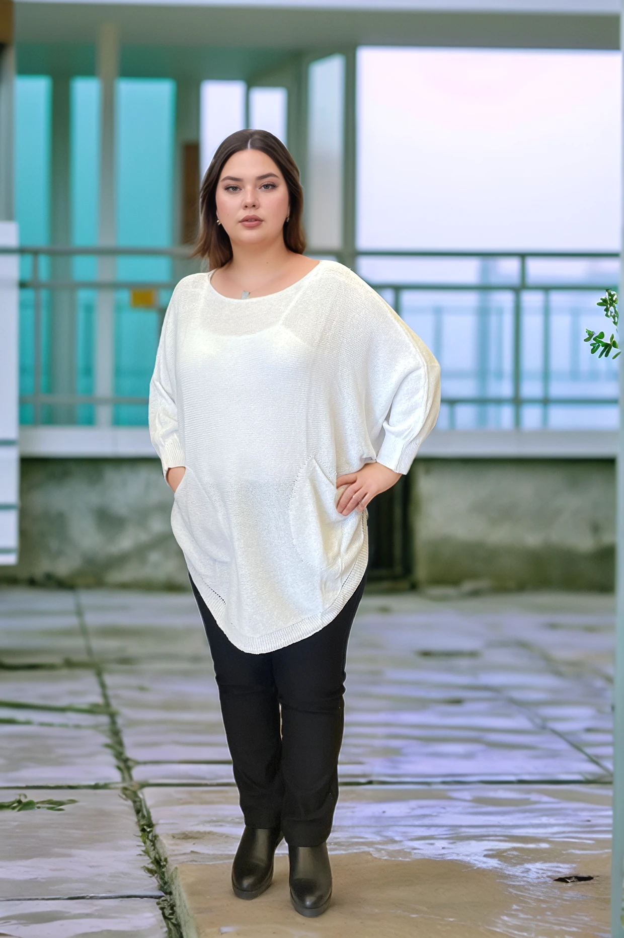 Oval kesim iki cepli merserize triko