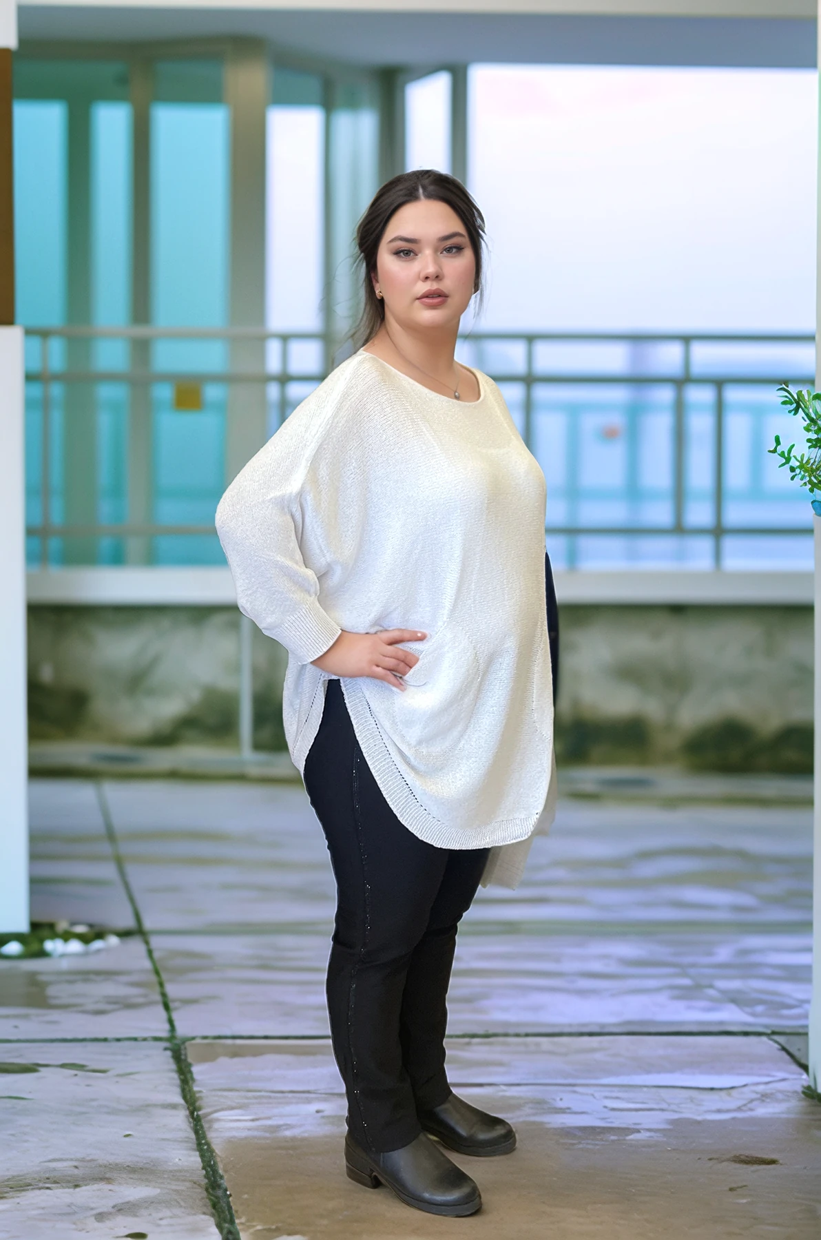 Oval kesim iki cepli merserize triko