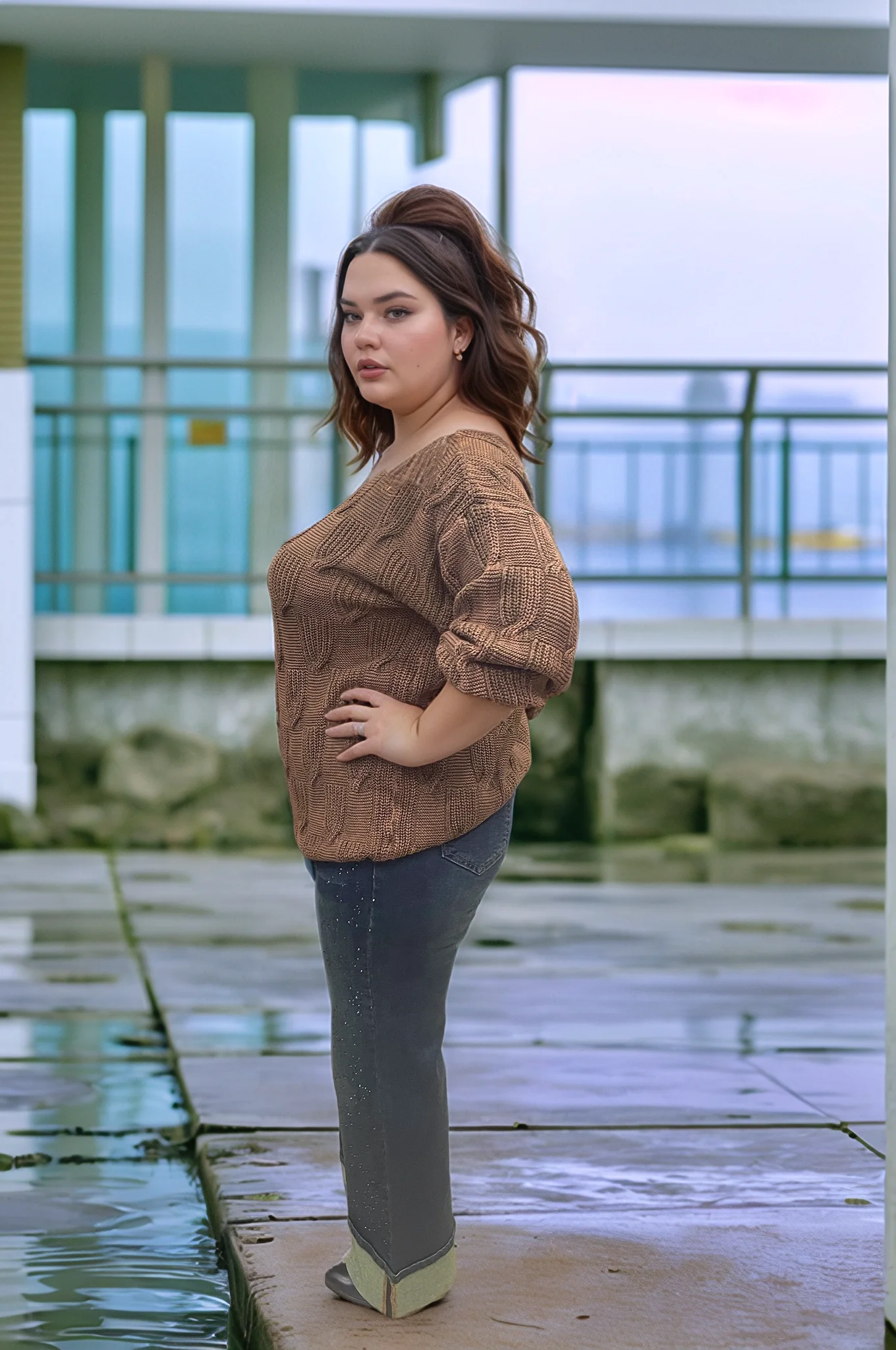 V YAKA MERSERİZE BLUZ