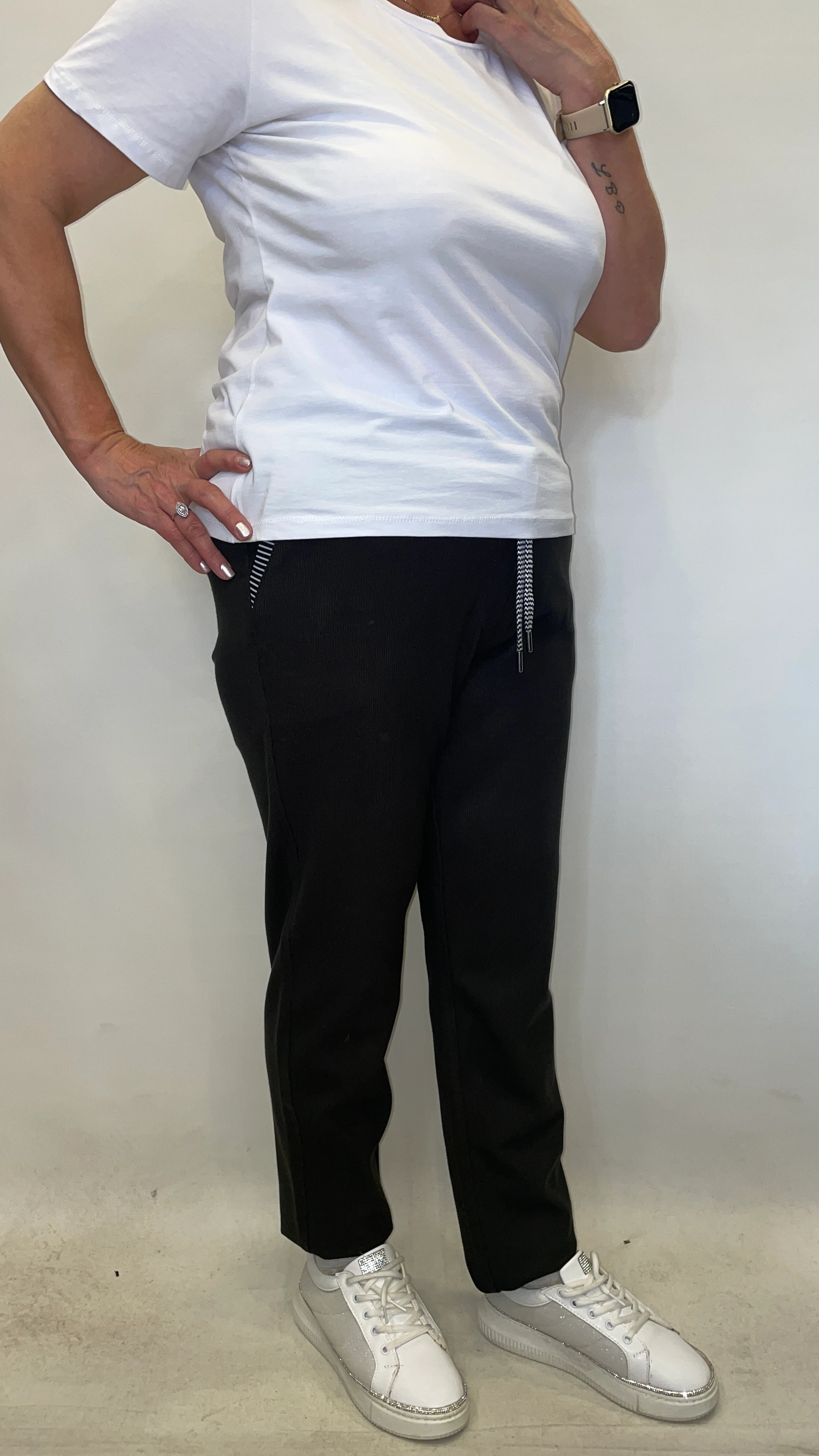 BÜYÜK BEDEN İNCE FİTİLLİ KADİFE PANTOLON - HAKİ