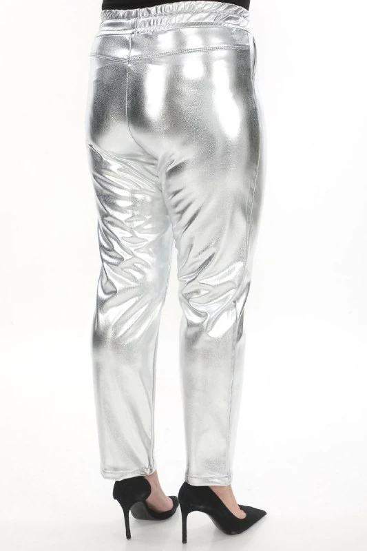 Büyük Beden Leopar Desenli Yüksek Bel Pantolon