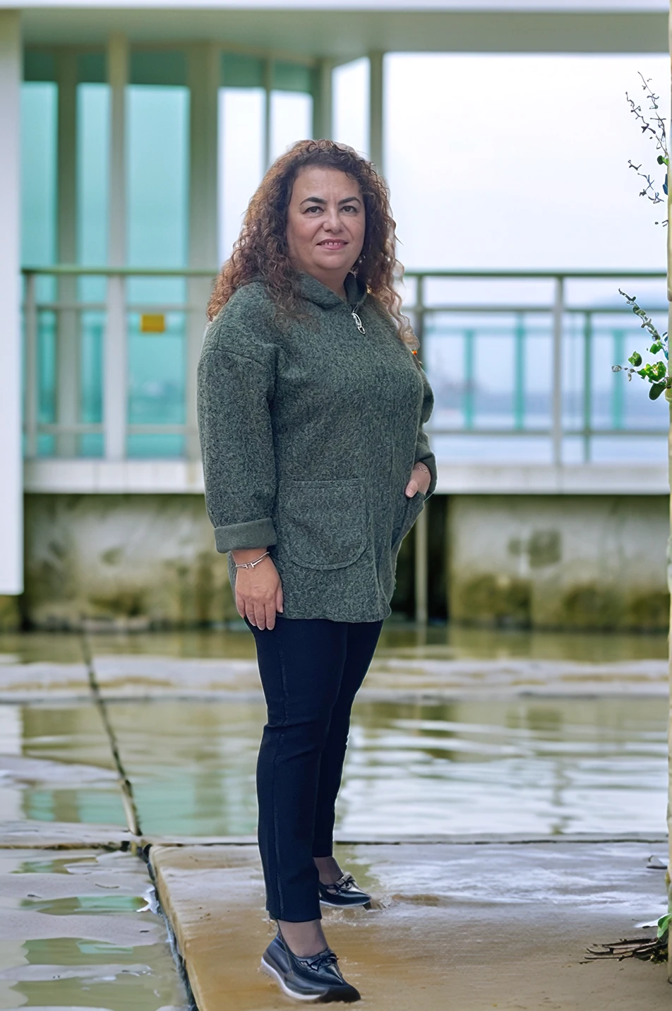 Tüylü Fermuarlı Ceket