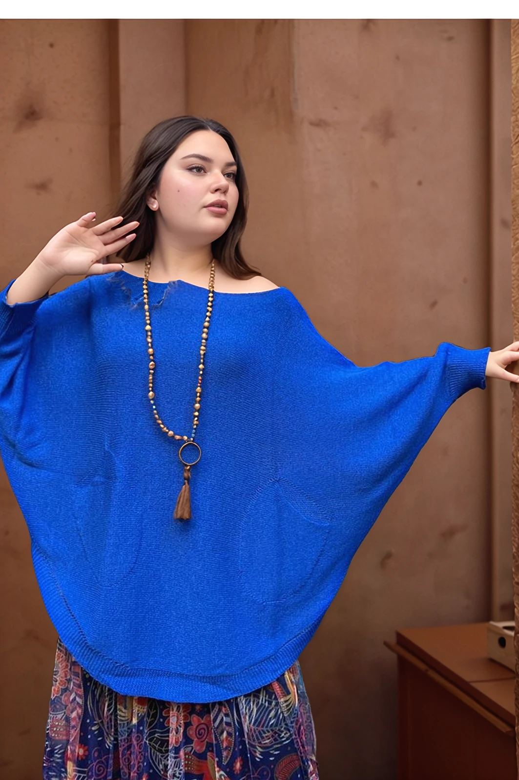 Oval kesim iki cepli merserize triko - SAKS