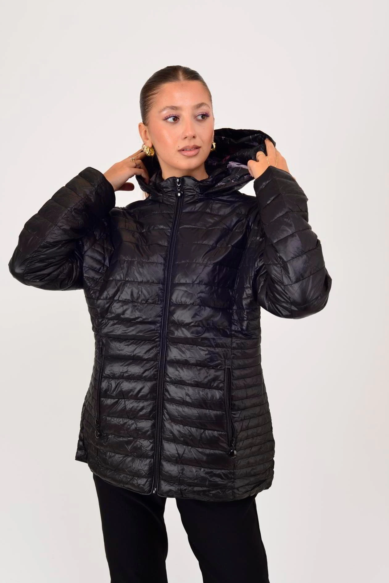 ASTARI ÇİÇEK DESENLİ KAPİTONE MONT