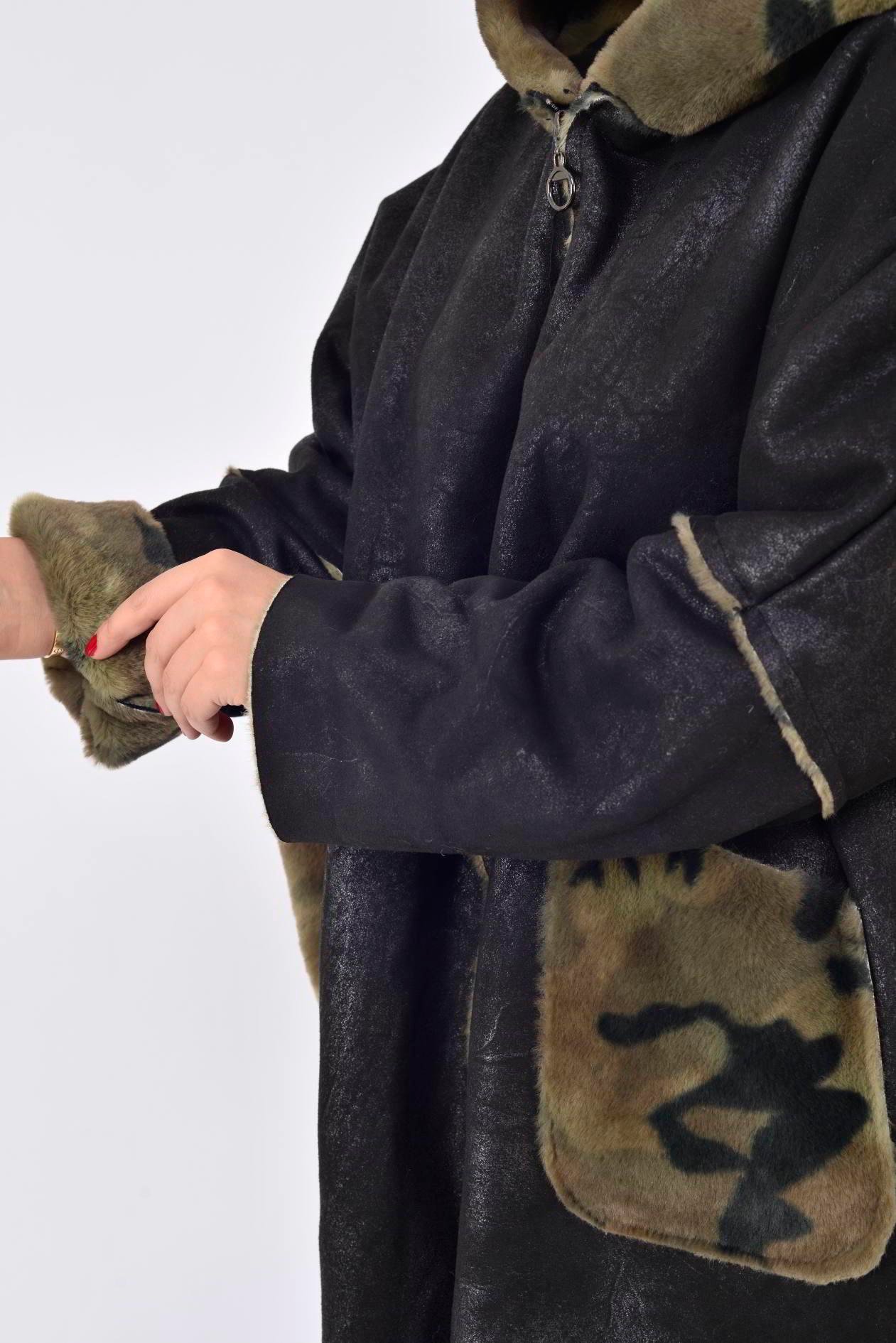 KAMUFLAJ DETAYLI NUBUK KABAN