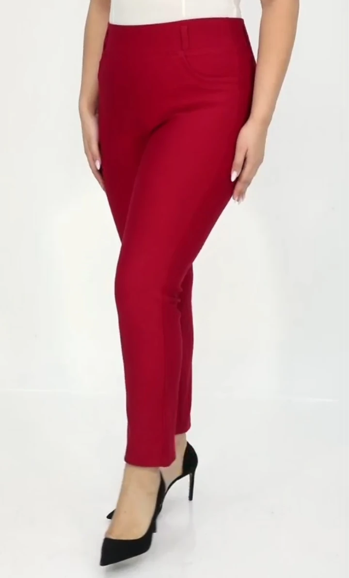 BÜYÜK BEDEN TOPARLAYICI  PANTOLON - KIRMIZI