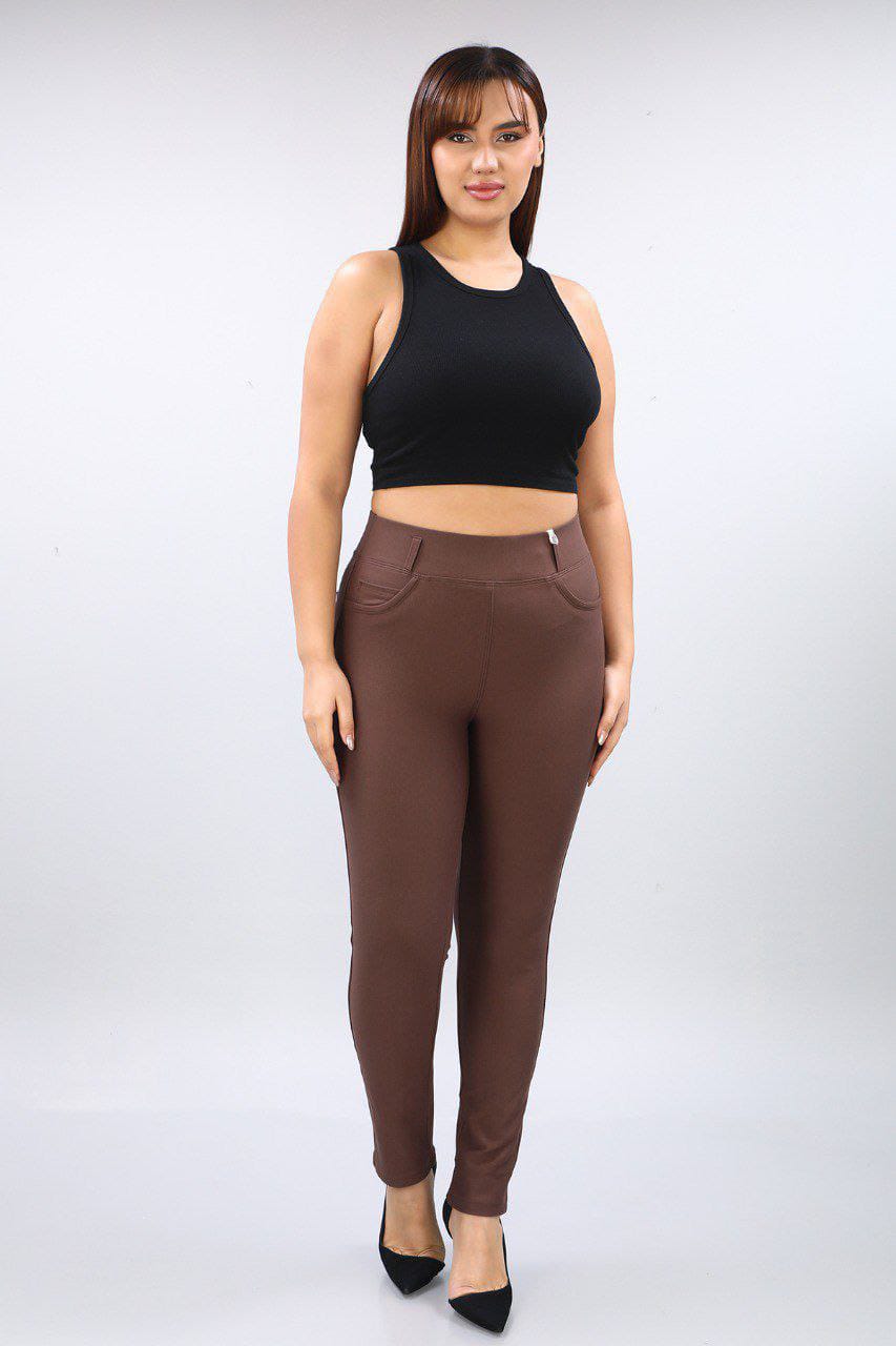 BÜYÜK BEDEN TOPARLAYICI  PANTOLON - KAHVE
