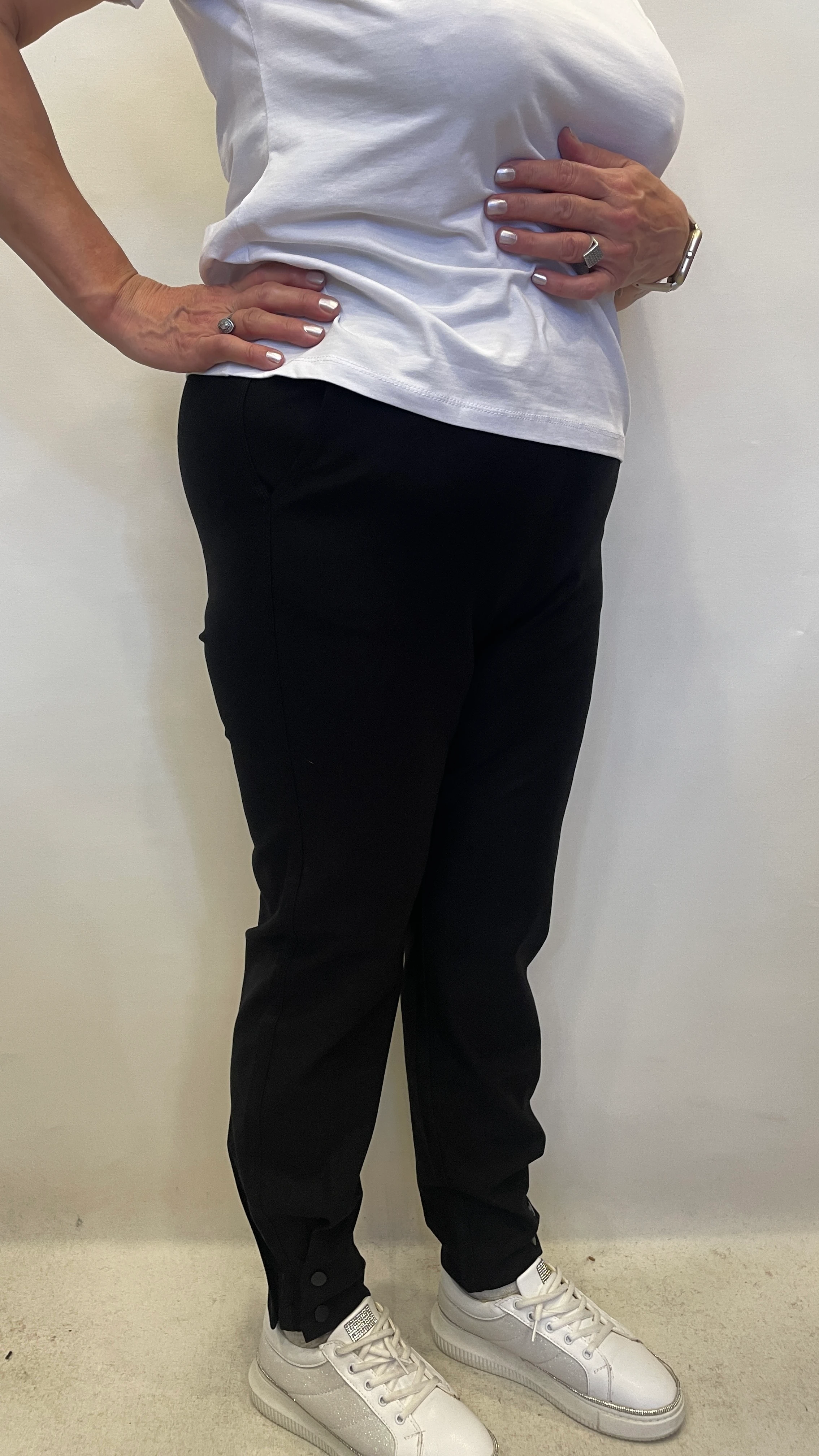 BÜYÜK BEDEN BELİ LASTİKLİ PAÇA DETAYLI PANTOLON