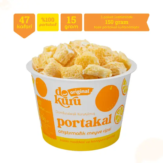 Dokuru Original Portakal Atıştırmalık Meyve Cipsi - Dondurularak