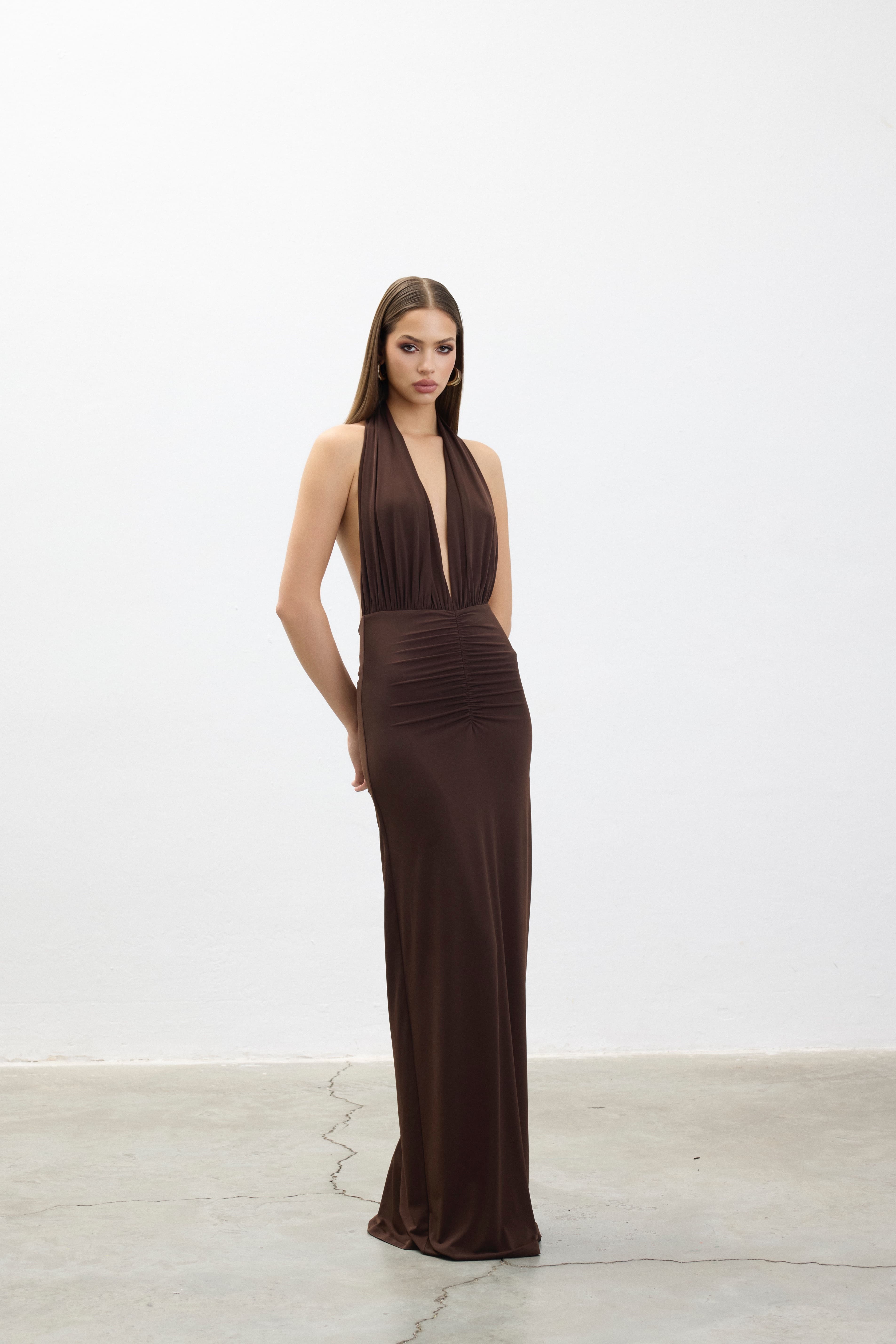 Roma Dress - Acı Kahve