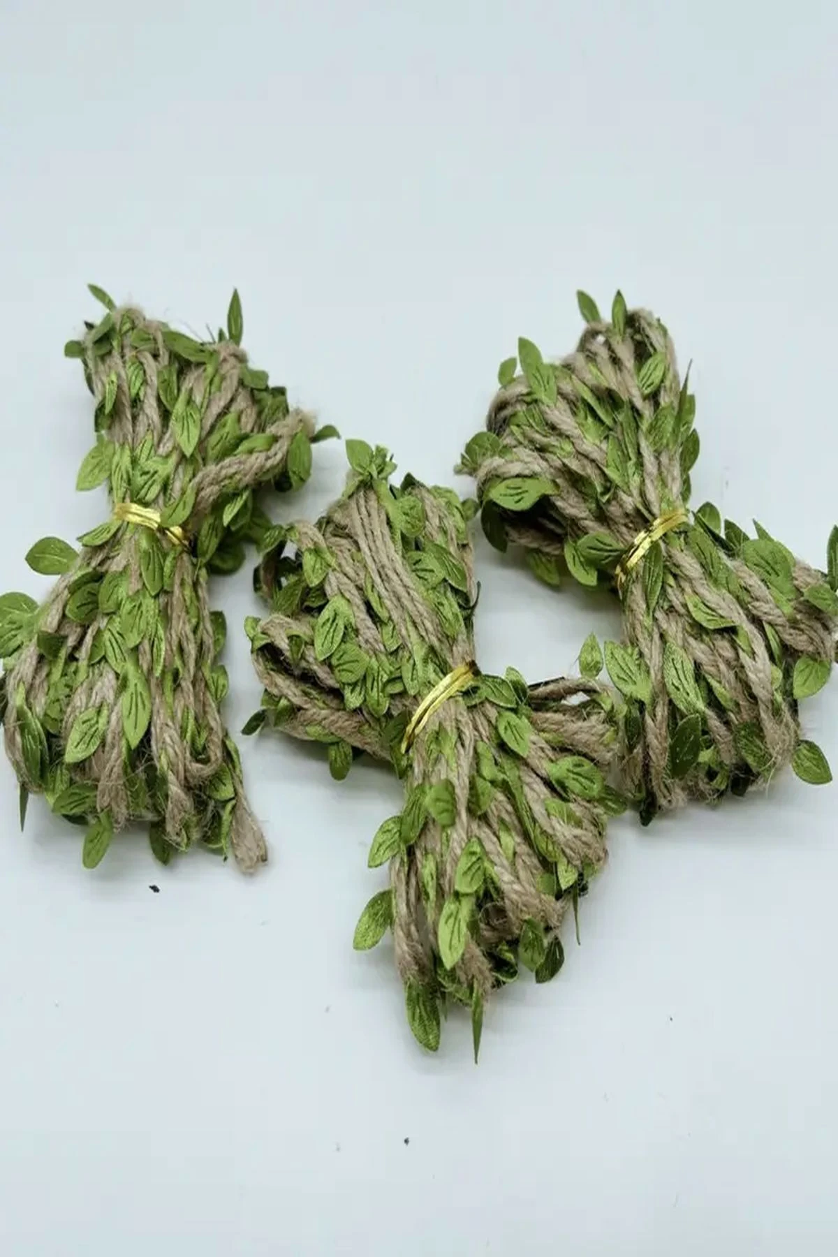 5 Metre Jüt Yapraklı Hasır İp | Şık ve Doğal Dekorasyon Malzemesi