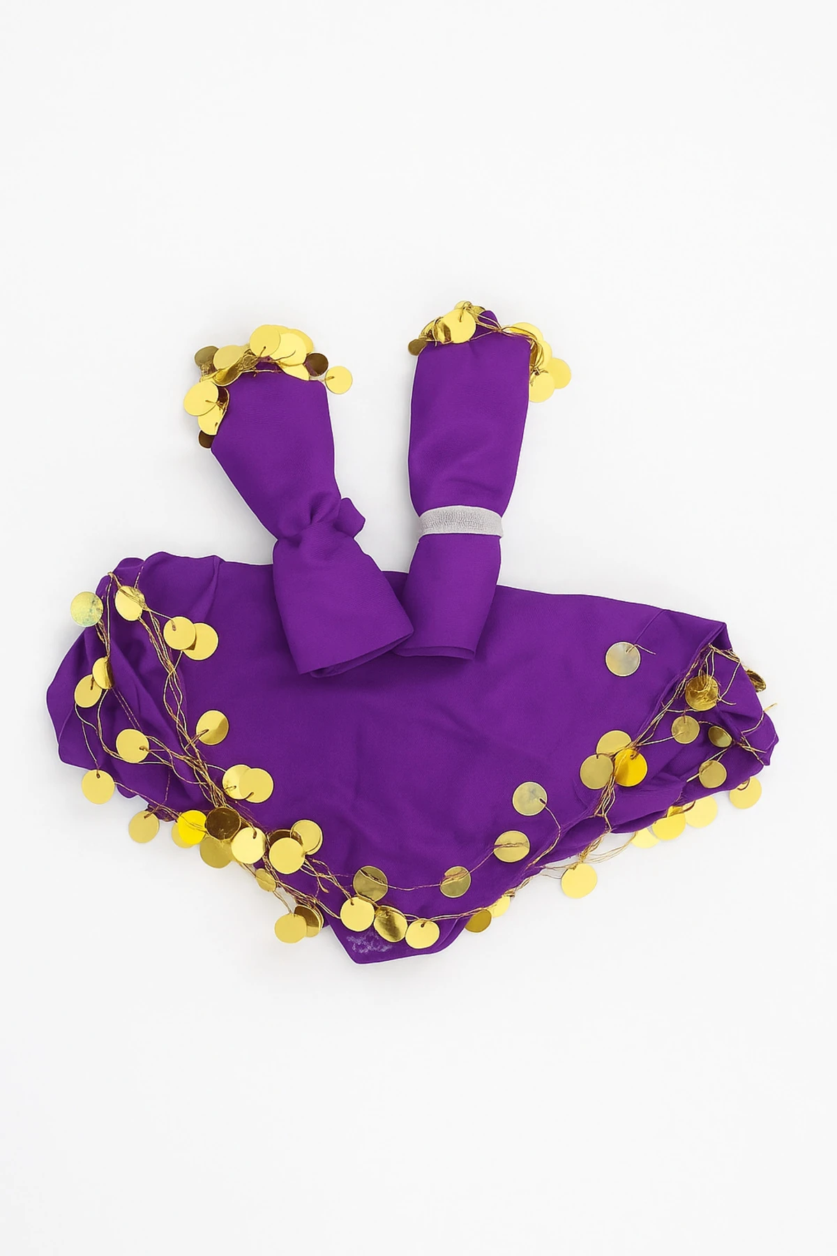 Mor 10 Adet Renkli Şifon Halay Mendili – Kına Gecesi ve Düğün Eğlenceleri İçin Kına Malzemesi