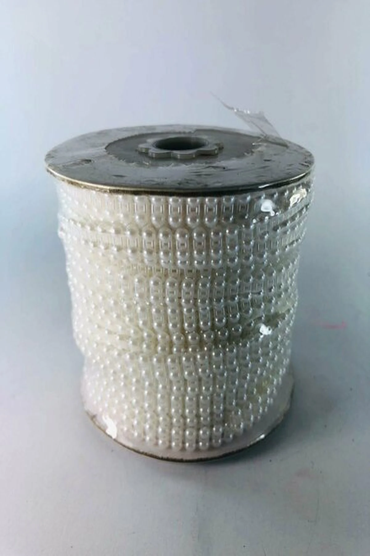 Çiftsıra Yarım İnci Şerit – 5 Metre Dekoratif Süsleme Boncuğu