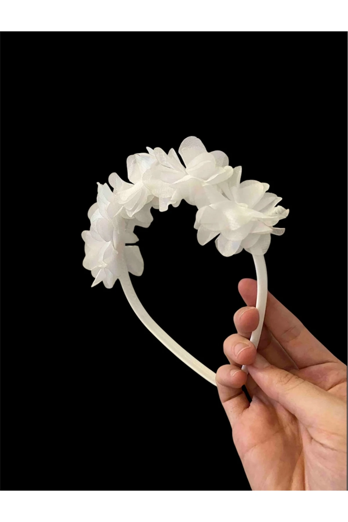 Beyaz Lazer Çiçekli Lohusa Tacı , Gündelik Beyaz Çiçekli Taç