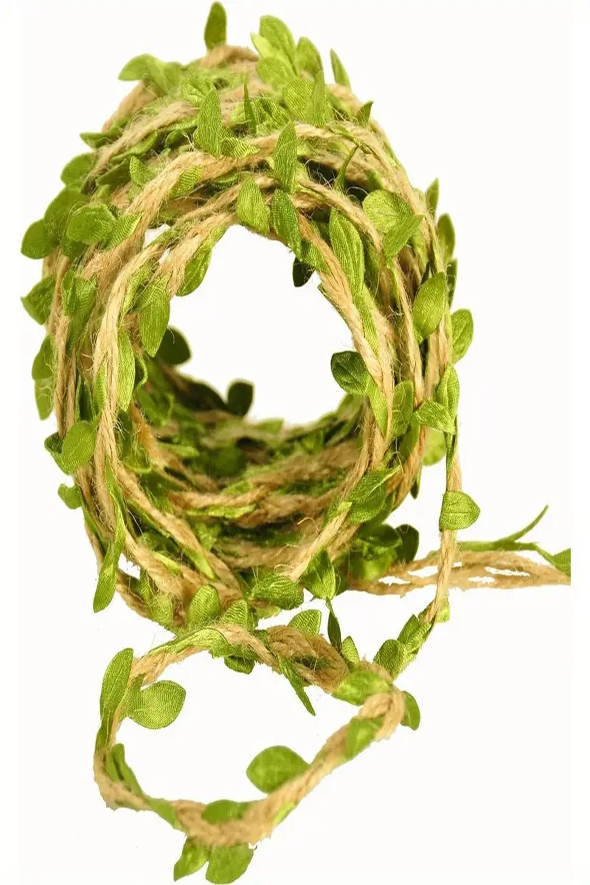 Hasır Yapraklı Jüt İp 10 Metre | Doğal Dekoratif Süsleme Malzemesi