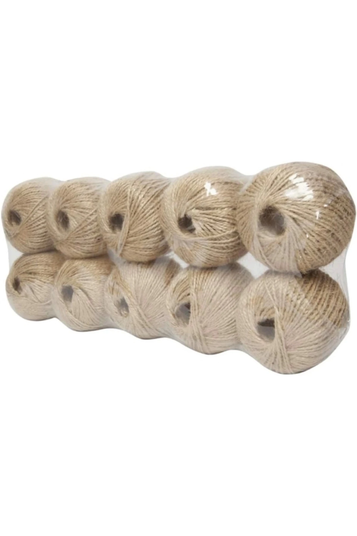 100 gr Jüt İplik 10’lu Set | Hasır, Kırnap, Doğal ve Çuval İpi