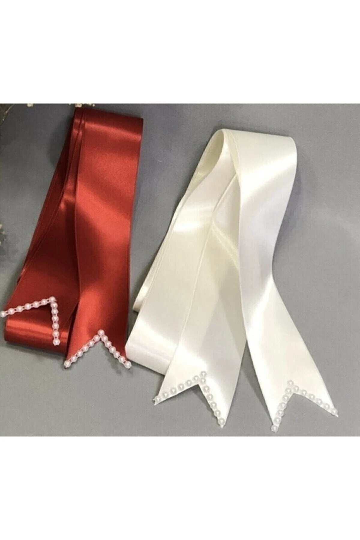 Incili Takı Kurdelası Kırmızı- Beyaz – Magnet, Hediyelik, Süs Aksesuarı – Magnet, Hediyelik, Süs Ak