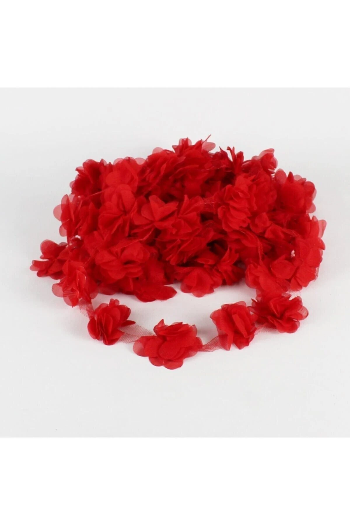 Kırmızı Lazer Gül 3m Lazer Kesim Gül Süsleme Paketleme 36 Adet Organze Kumaş Yapay Çiçekler – Yapay