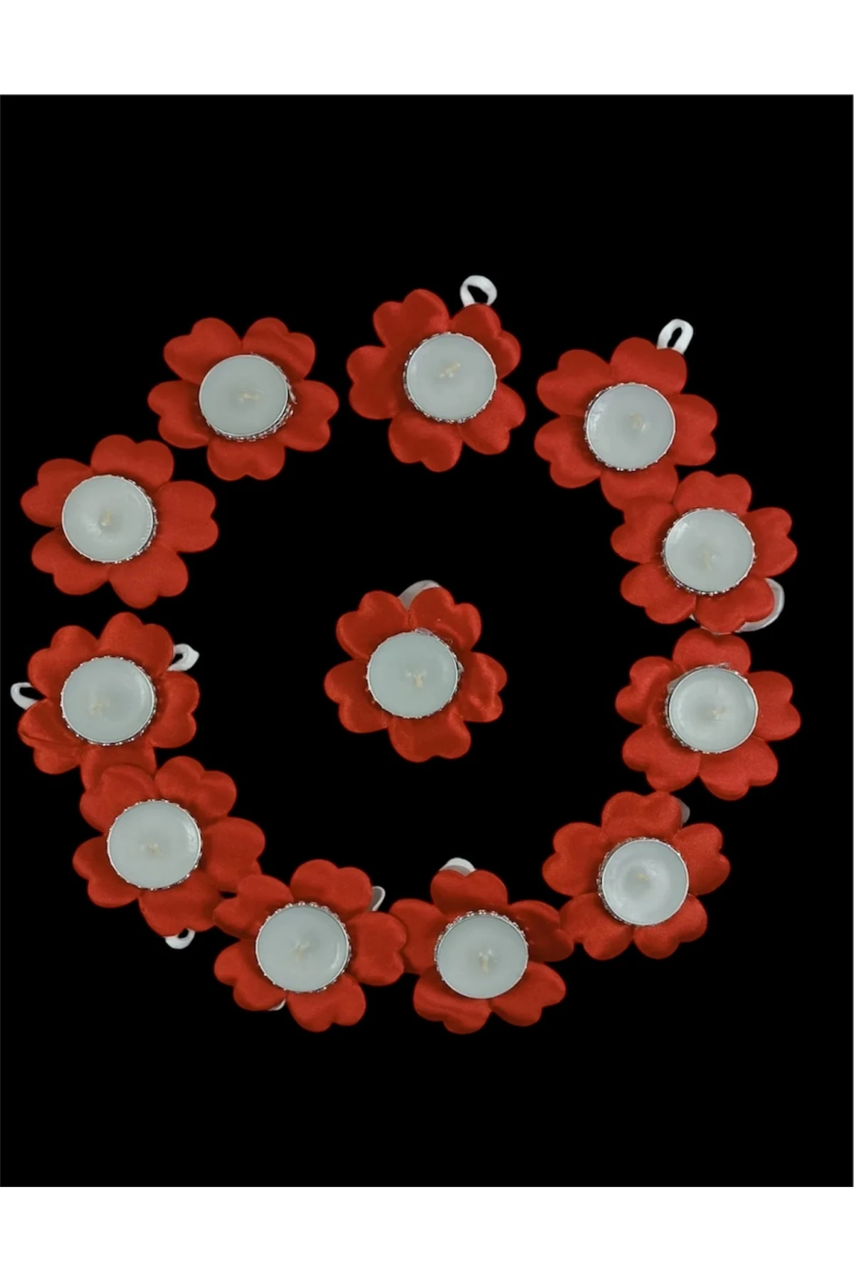 12’li Kırmızı El Mumu Seti | Kına Gecesi ve Özel Günler İçin