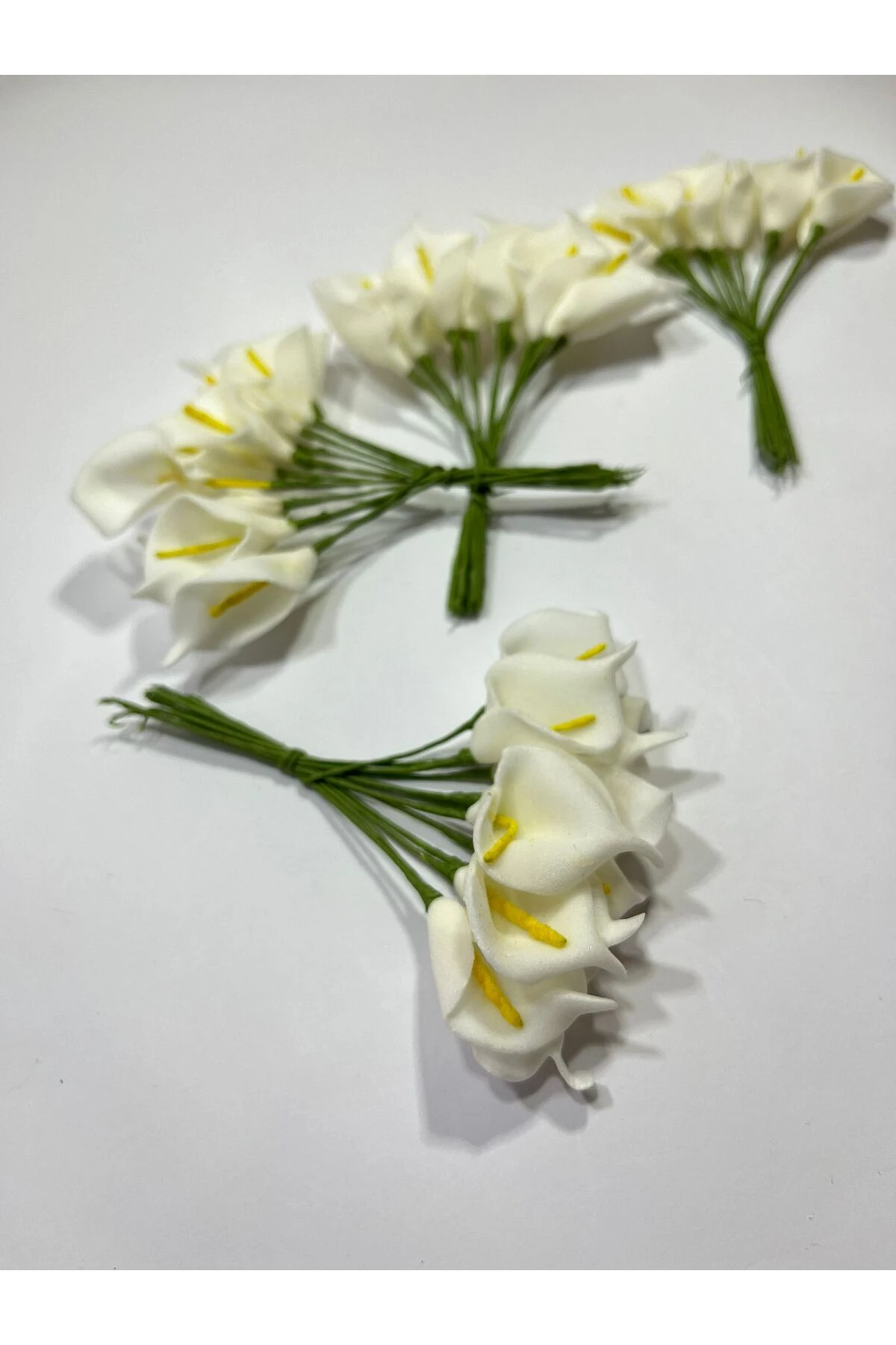 Dekoratif Beyaz Gala Çiçeği – 2 Demet | Gerçekçi Yapay Çiçek