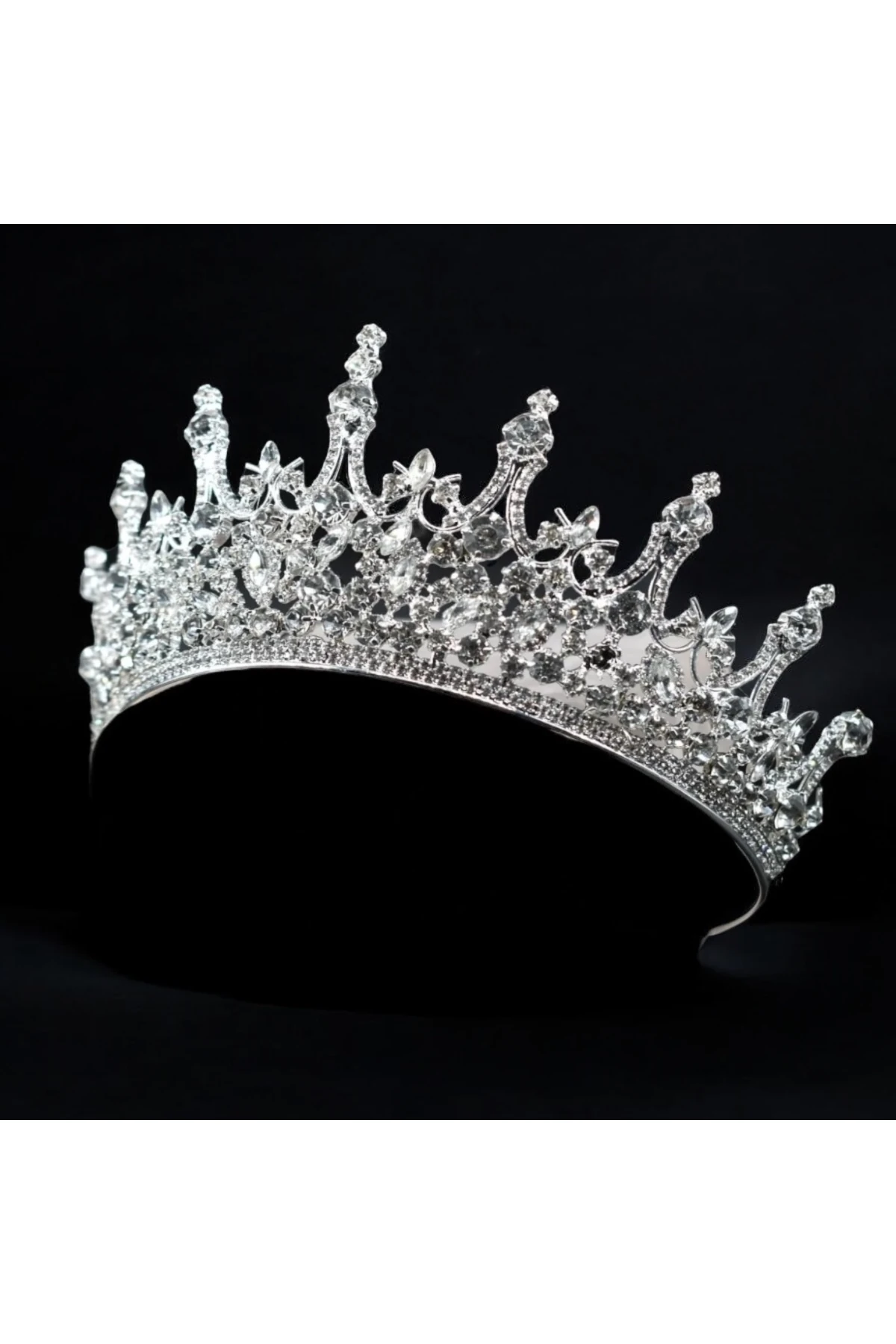Prenses Helena Model Gelin Tacı – Zirkon Taş İşlemeli, Işıltılı ve Zarif Tasarım