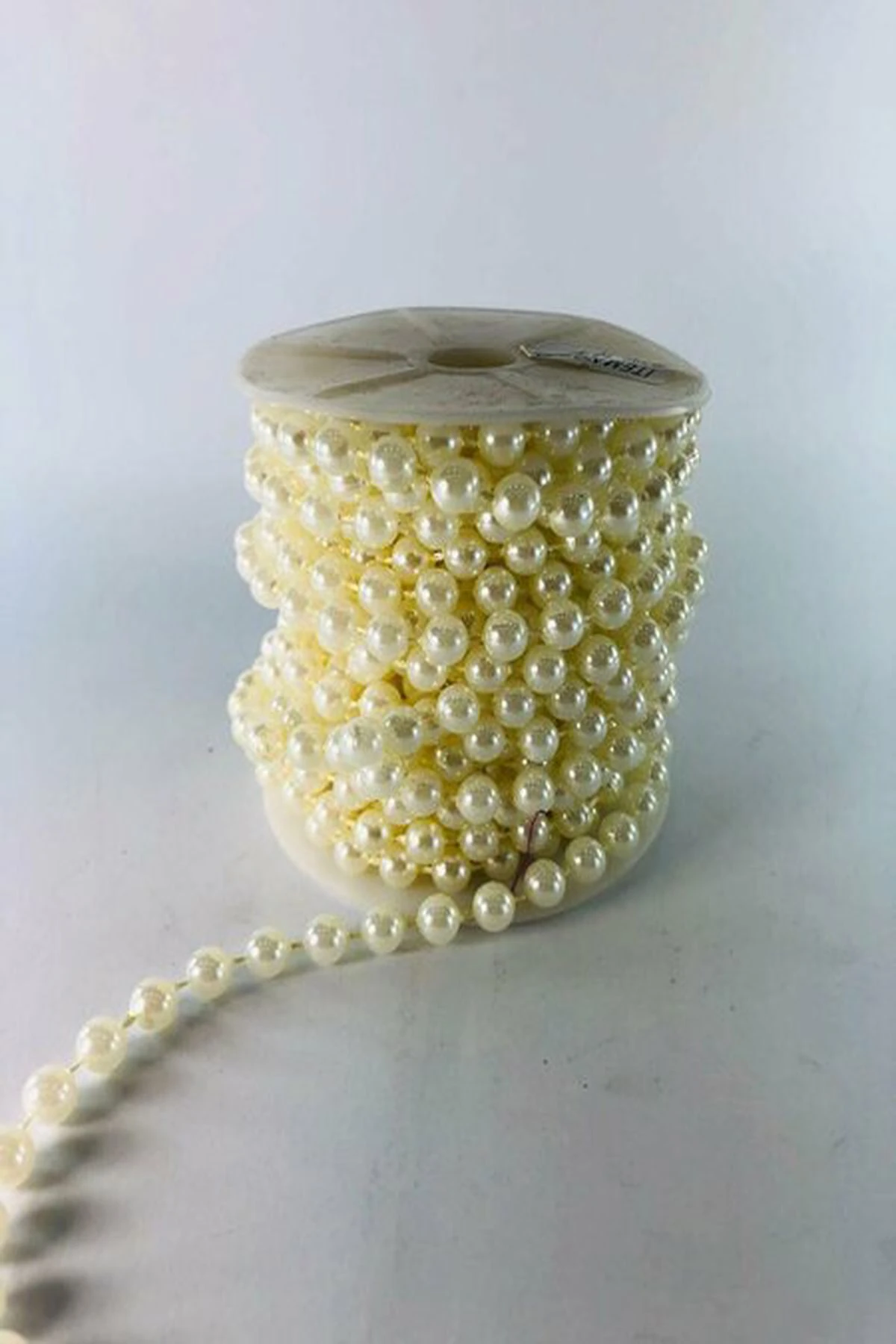 2 Metre Sabit İnci Şerit 8 mm Krem | El İşi, Hobi ve Dekoratif Süsleme