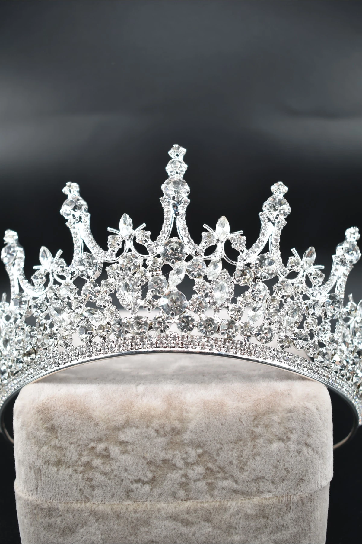 Gelin Tacı Zirkon Taş Işlemeli Prenses Helena Model