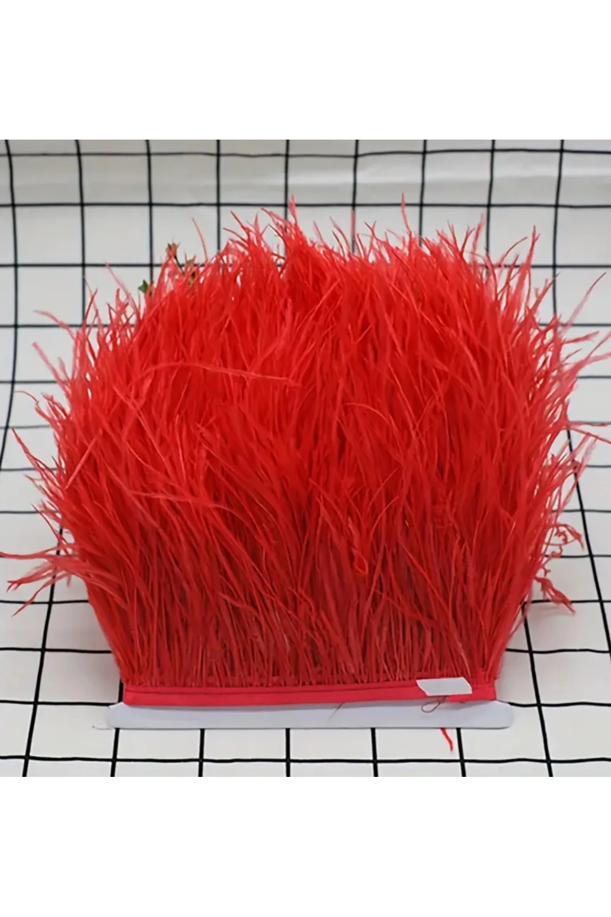 Kırmızı Tüy 1 Metre | Tüy Süsleme Aksesuarı
