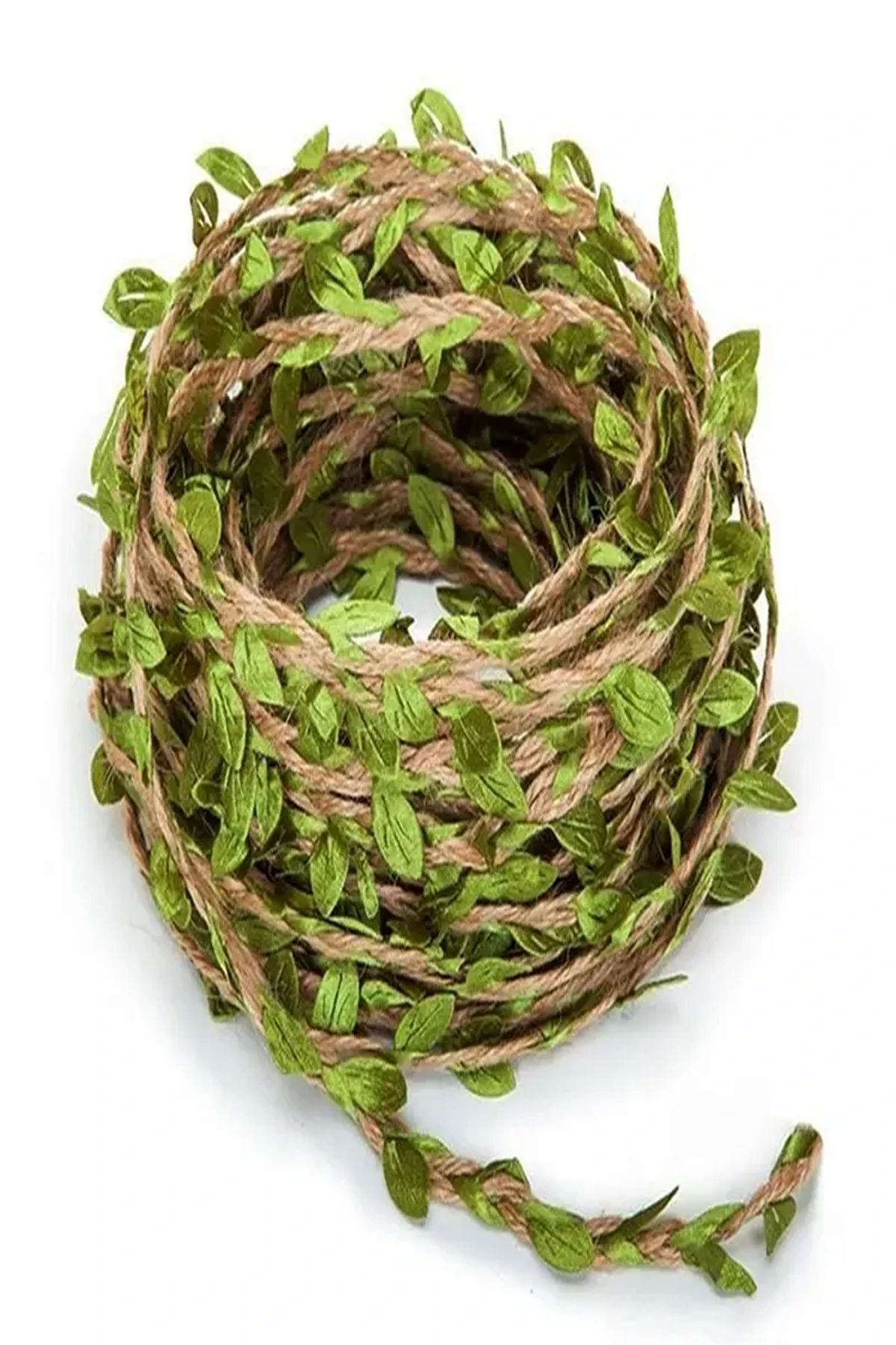 5 Metre Jüt Yapraklı Hasır İp | Şık ve Doğal Dekorasyon Malzemesi