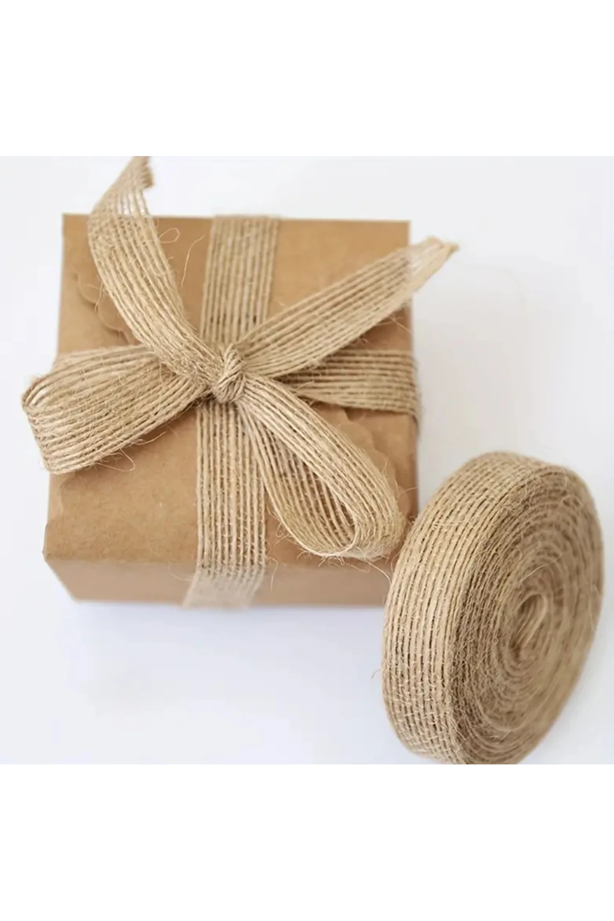 Hasır Jüt Kurdele 4 Metre | Ev Dekoru ve El Yapımı Sarma Kurdelesi
