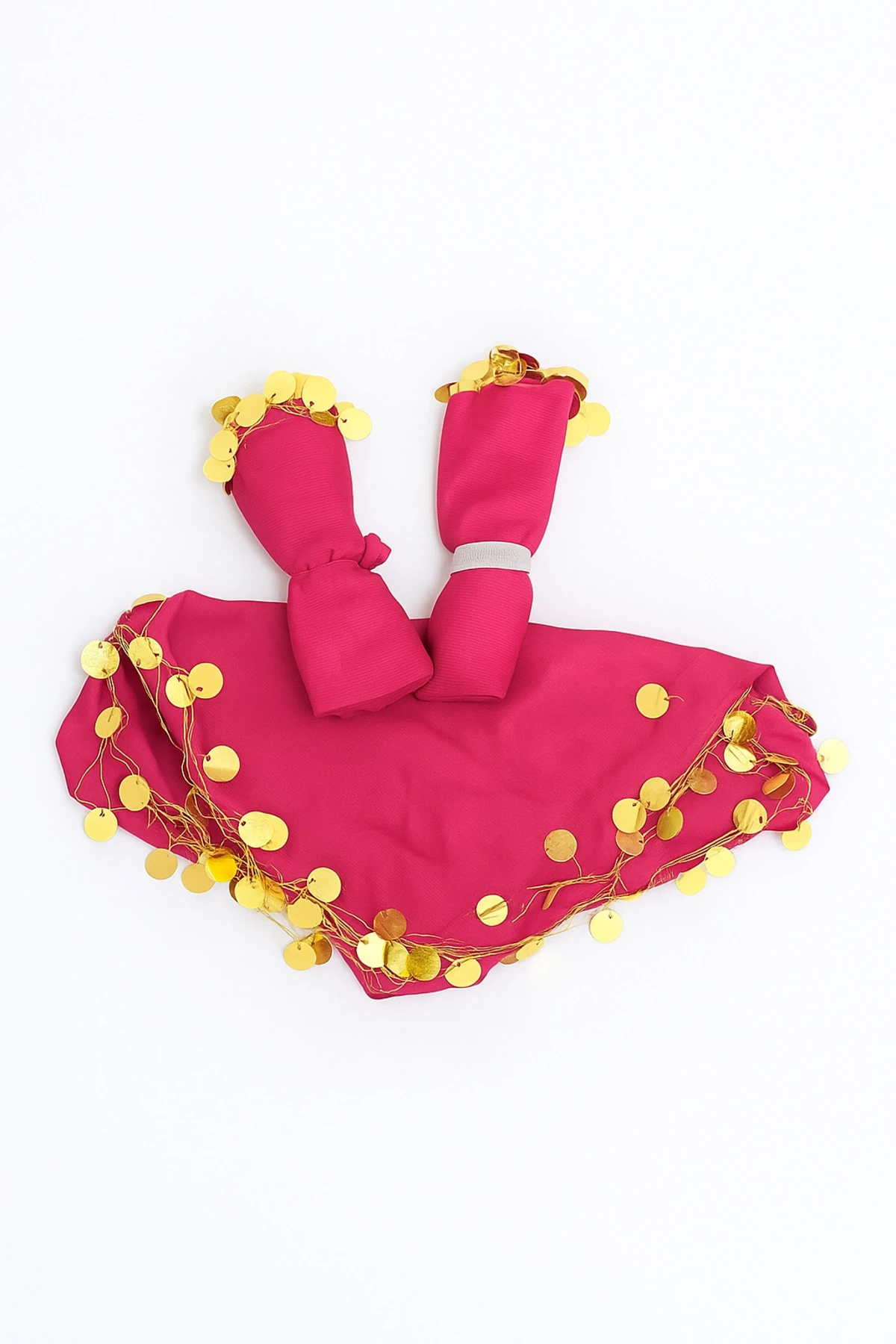 Pembe 10 Adet Renkli Şifon Halay Mendili – Kına Gecesi ve Düğün Eğlenceleri İçin Kına Malzemesi