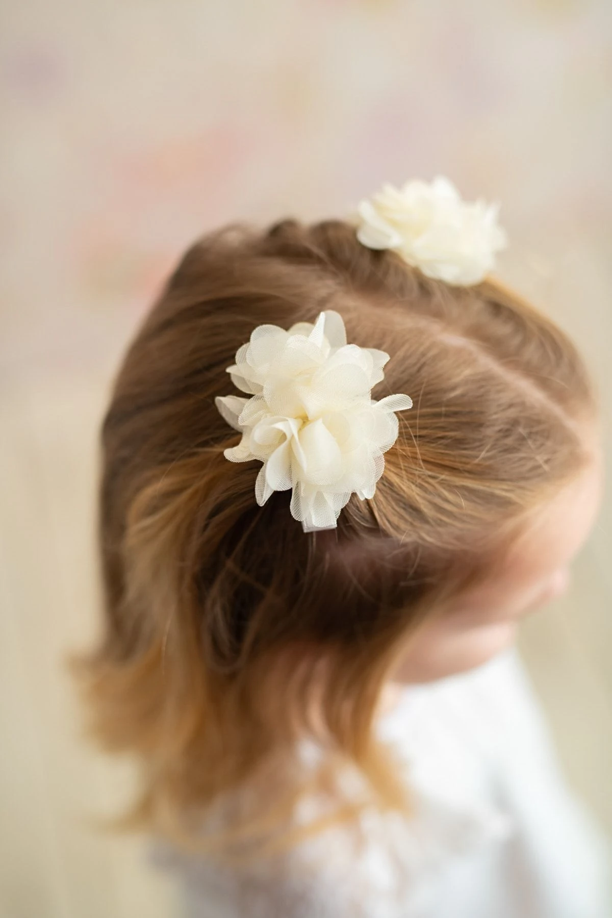 Ekru 2'li Klips Frida Toka | Şık ve Özel Tasarım Saç Aksesuarı