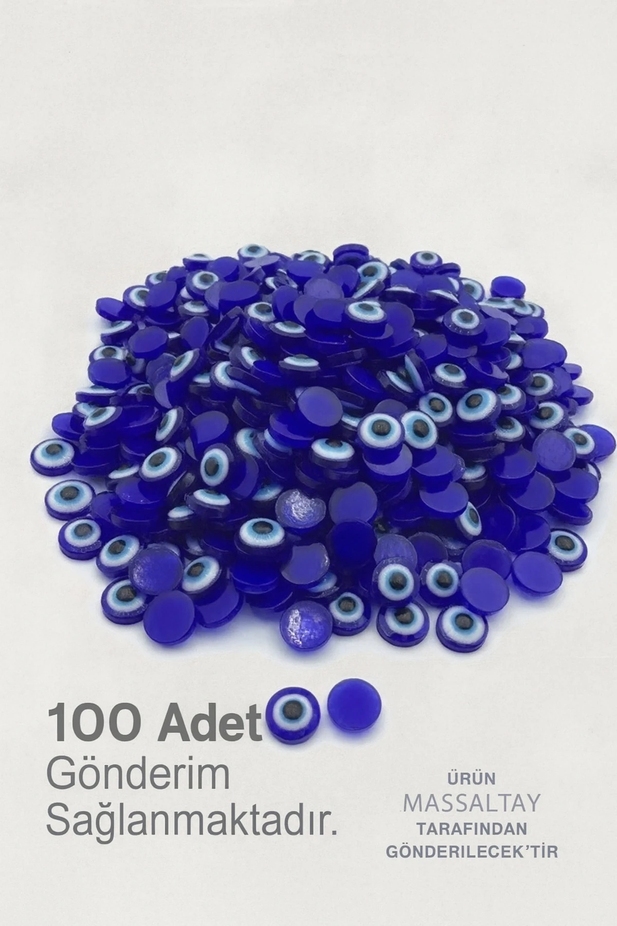 100 Adet Küçük Nazar Boncuğu | El İşi, Nikah Şekeri ve Dekoratif Süsleme