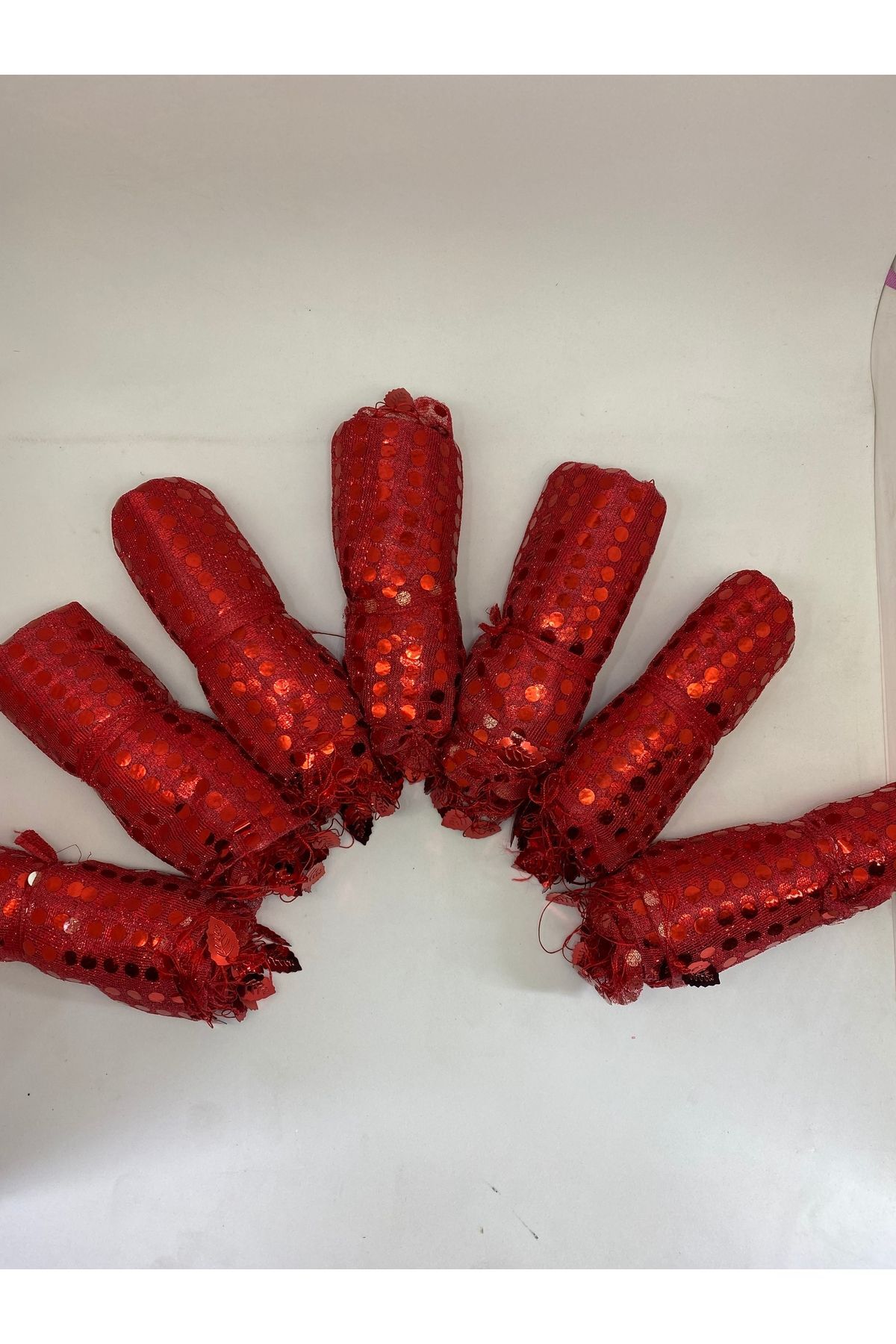 Kırmızı Halay Mendili, Gelin Mendili, Pullu Halay Mendili 10 Adet – Magnet, Hediyelik, Süs Aksesuarı