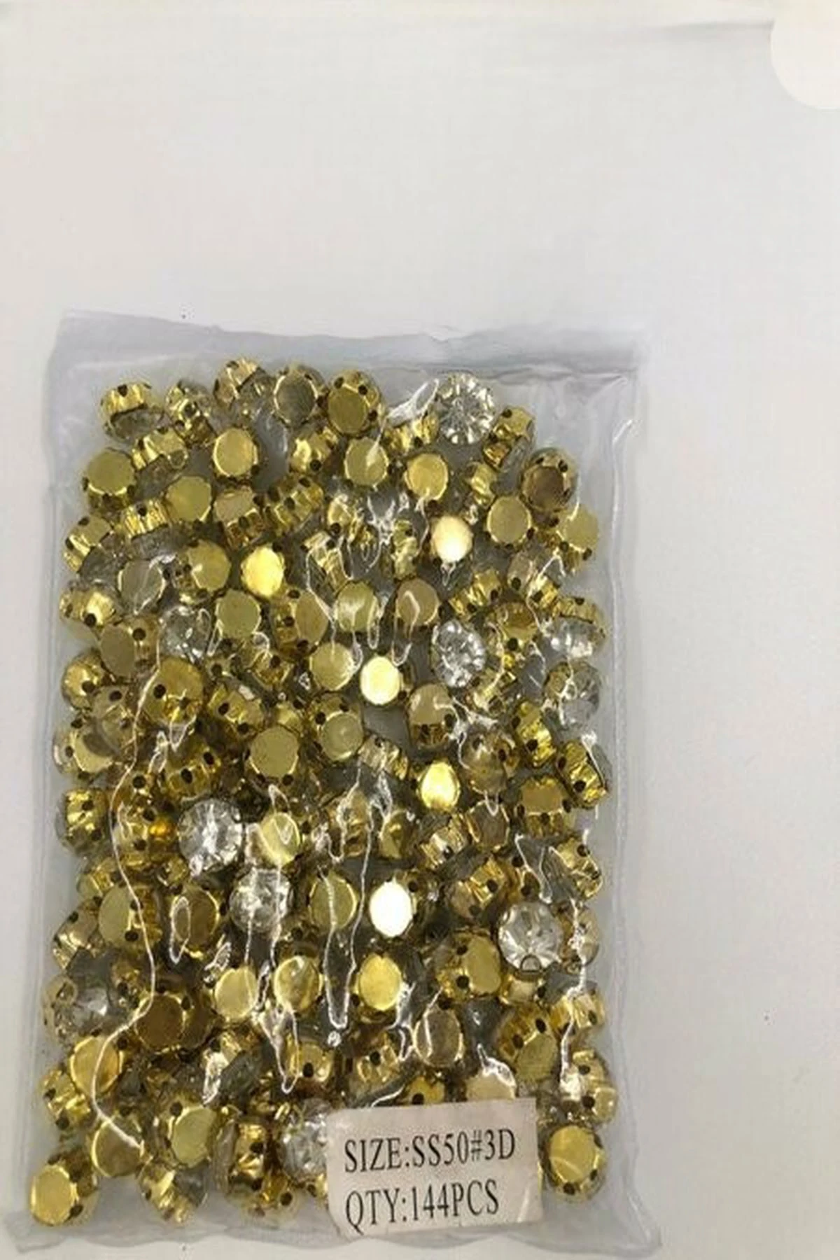 SS50 Gold Renk Beyoğlu Taş – 144’lü Paket, Taşlı Süsleme ve Aksesuar Tasarımı İçin