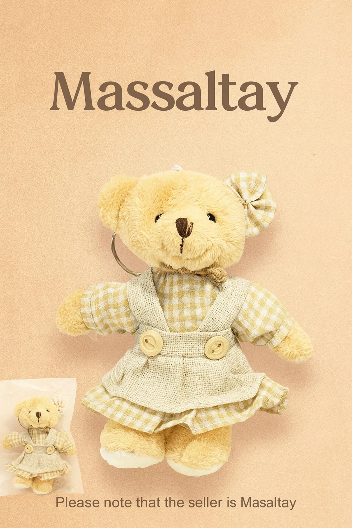 Peluş Ayıcık Anahtarlık, Sevimli Oyuncak, Çanta Süsü, Bebek Doğum Günü Hediyelik Aksesuar