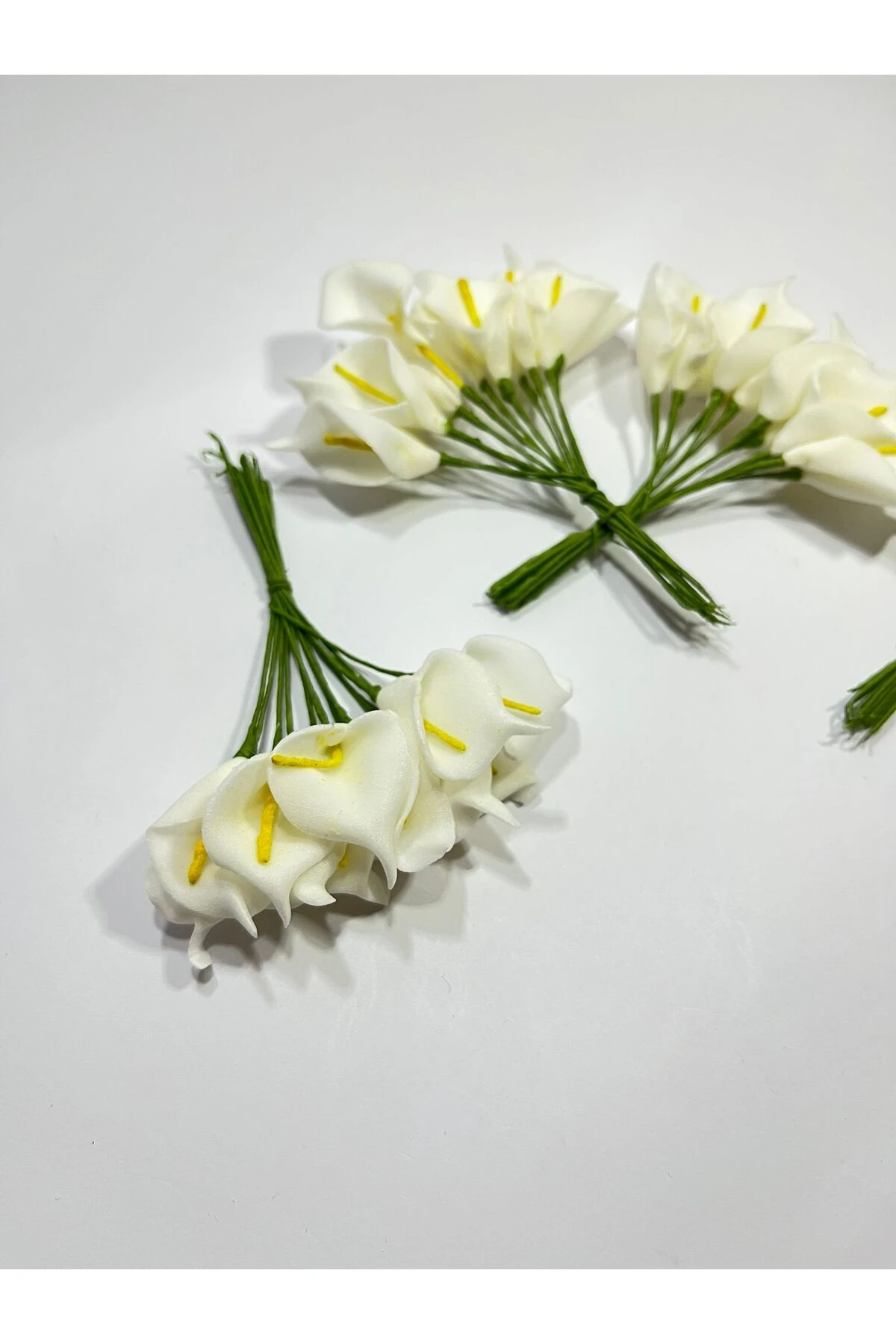 Dekoratif Beyaz Gala Çiçeği – 2 Demet | Gerçekçi Yapay Çiçek