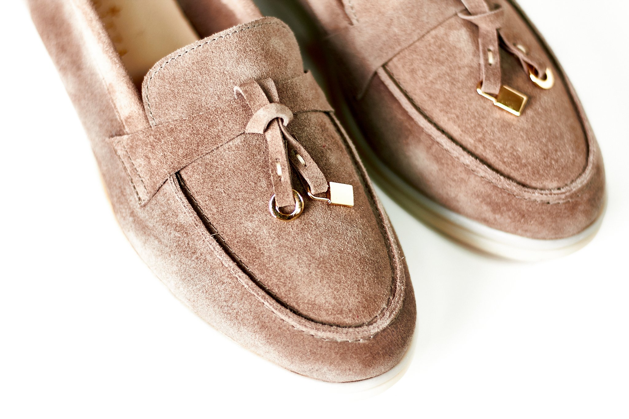 Toka Detaylı Bıyık Kadın Loafer Ayakkabı 9675 - Vizon