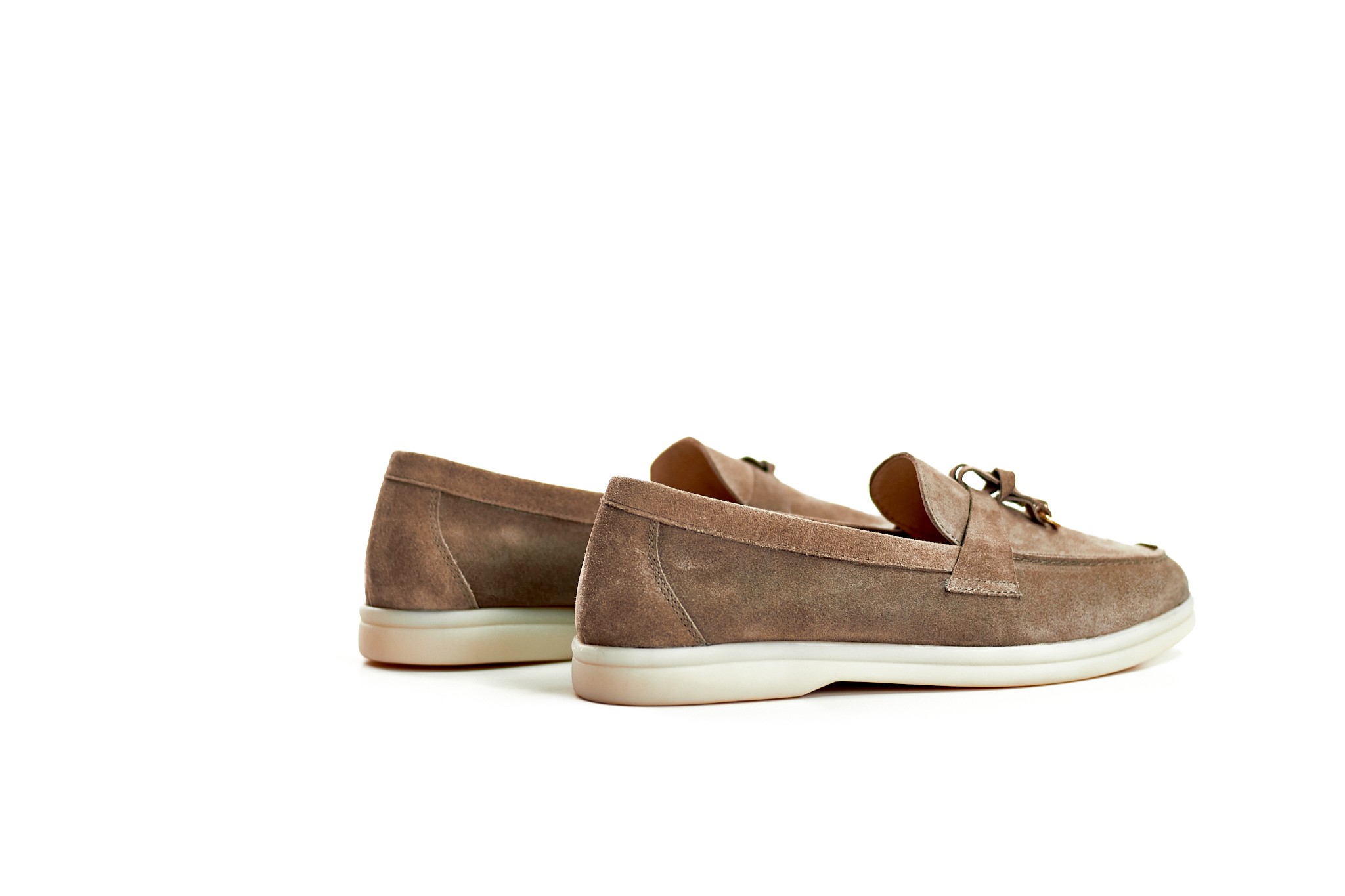 Toka Detaylı Bıyık Kadın Loafer Ayakkabı 9675 - Vizon